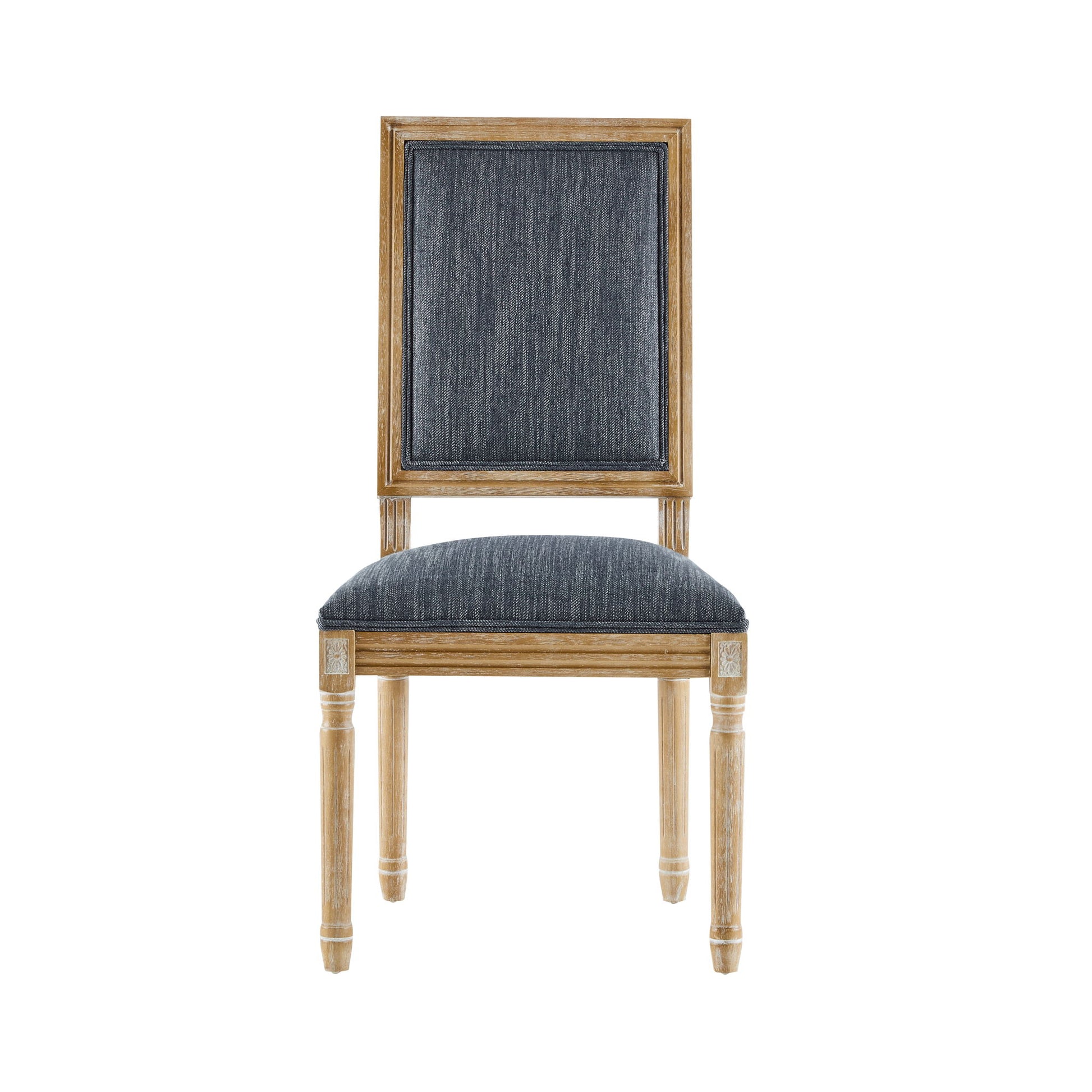 French Country Style Dining Chair With Upholstered Seating And Fluted Legs - Best Buy Furniture