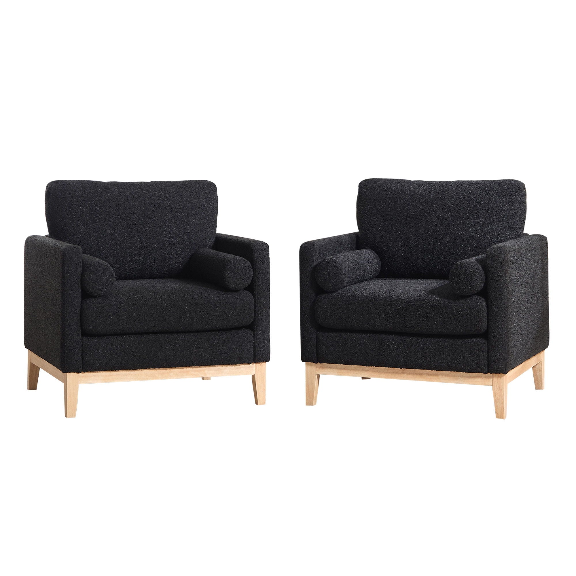 Wide Modern Performance Accent Chair With Natural Legs - Best Buy Furniture