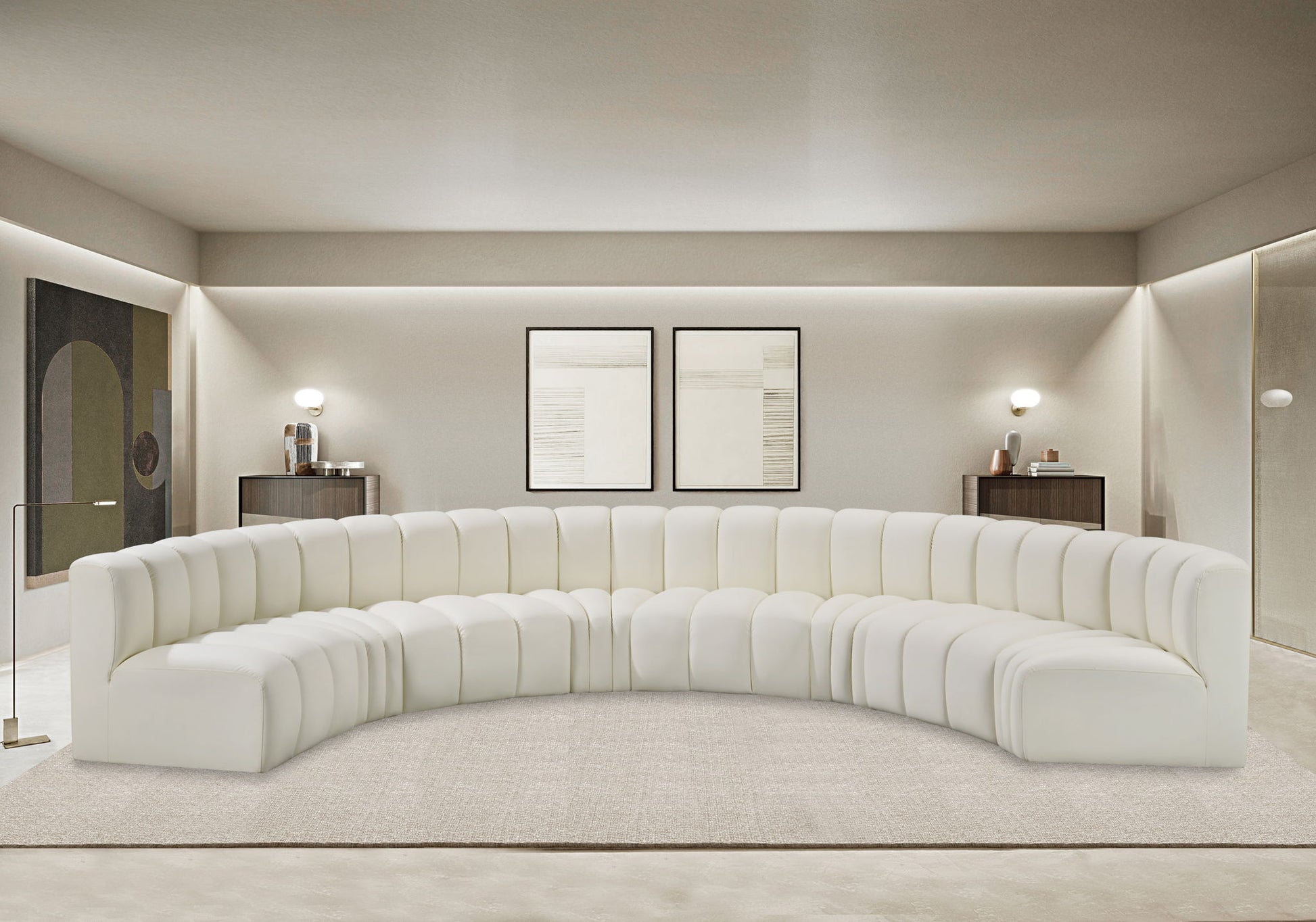 Arc - Faux Leather 8 Piece U-Shaped Modular Sofa - Best Buy Furniture