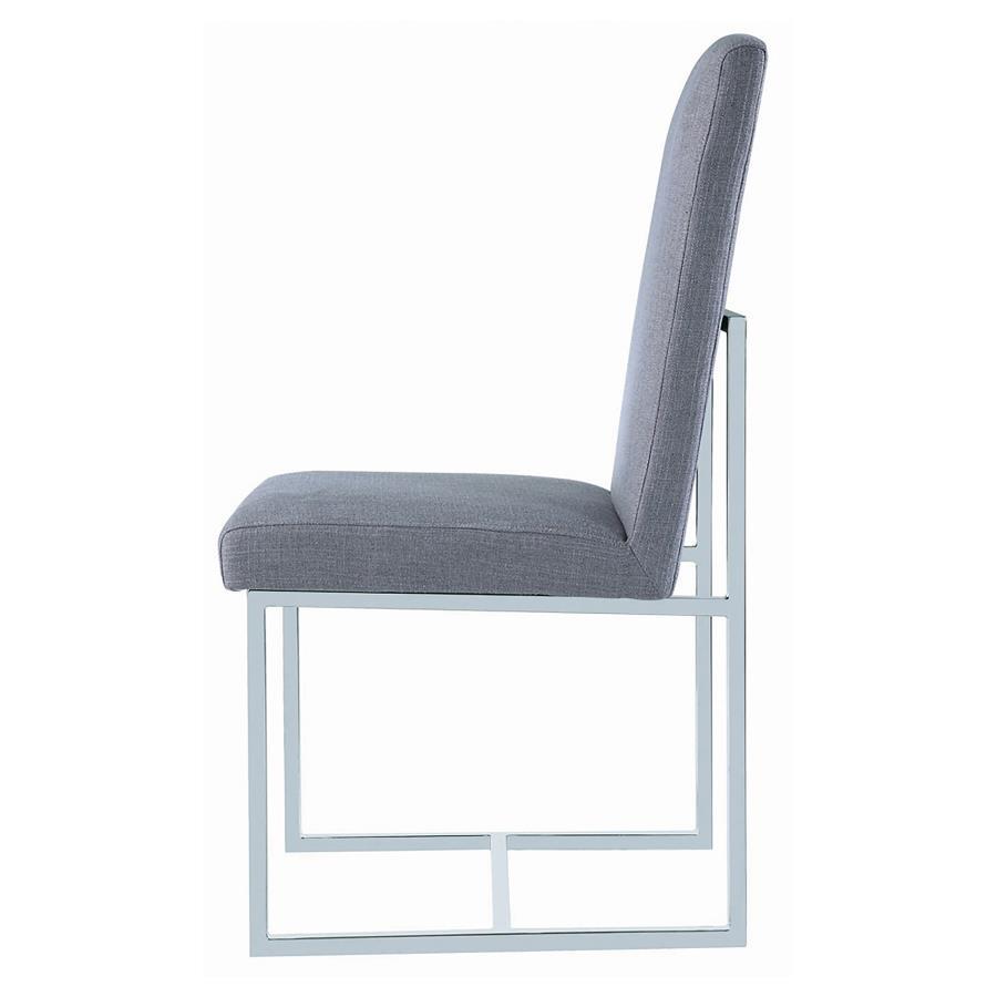 Mackinnon - Upholstered Dining Side Chair (Set of 2) - Gray - Best Buy Furniture