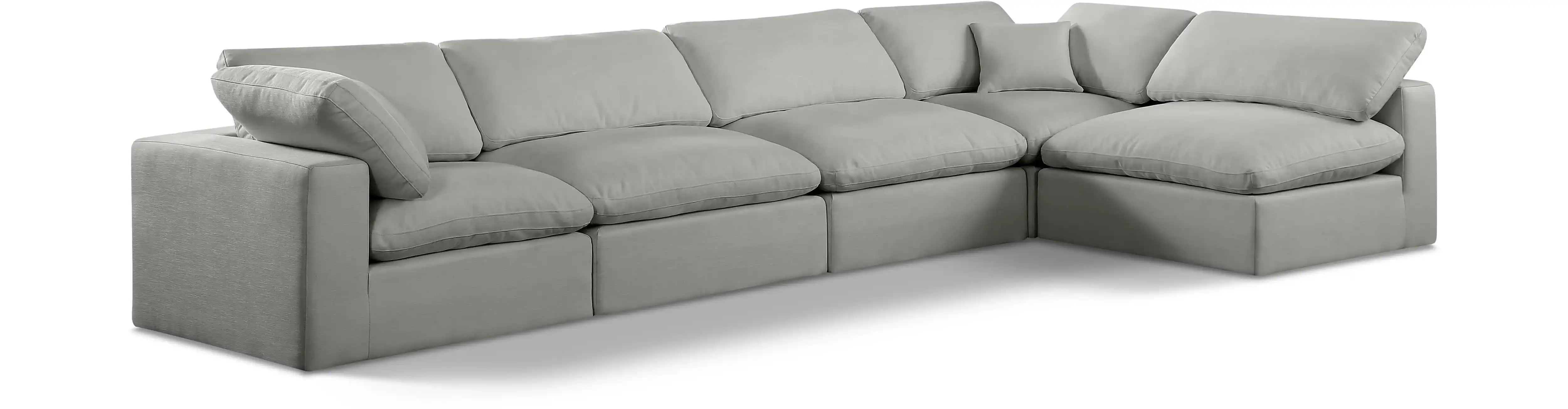 Comfy - 5 Piece Linen Modular Sectional - Best Buy Furniture