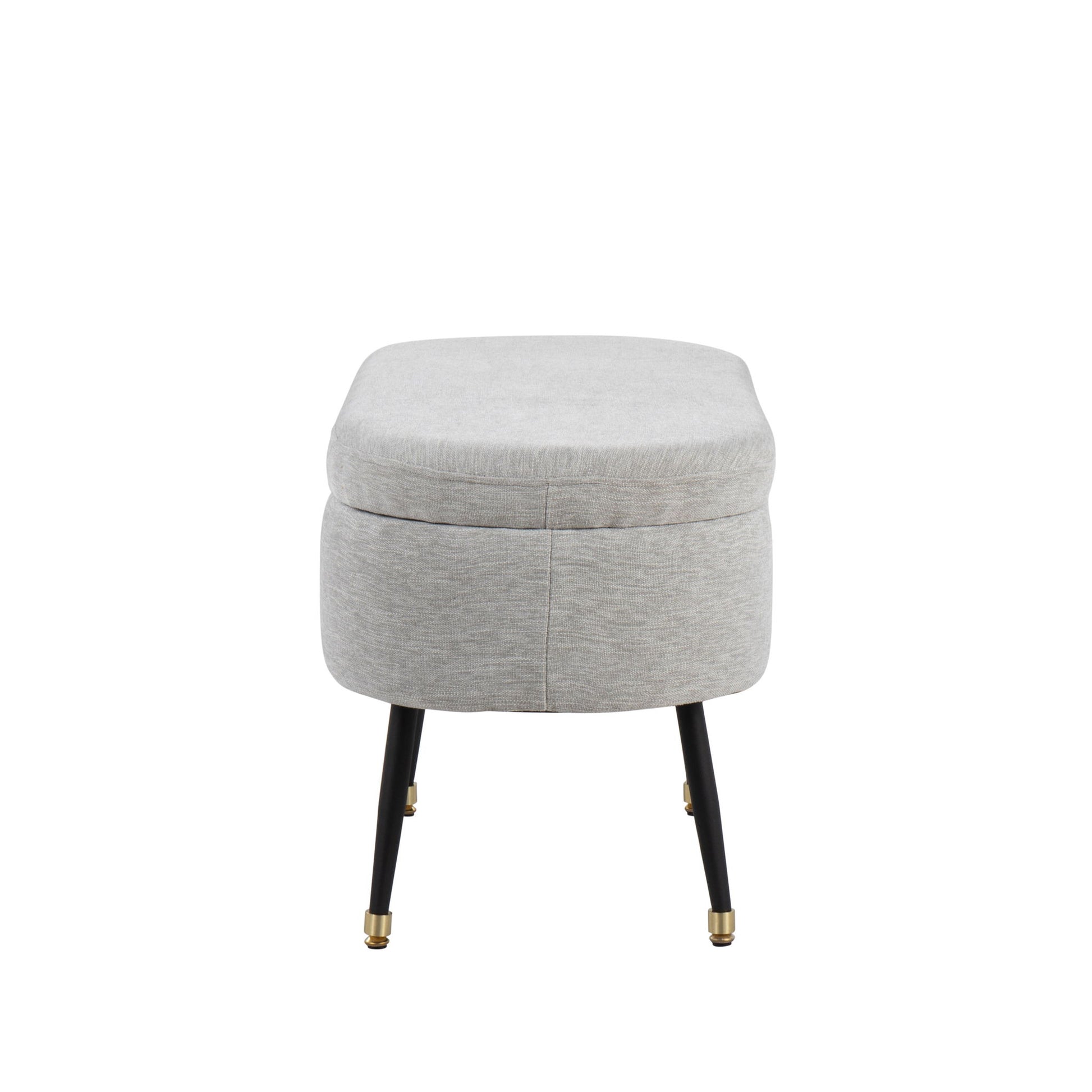 Harvey - Contemporary Storage Bench - Black / Light Gray - Best Buy Furniture