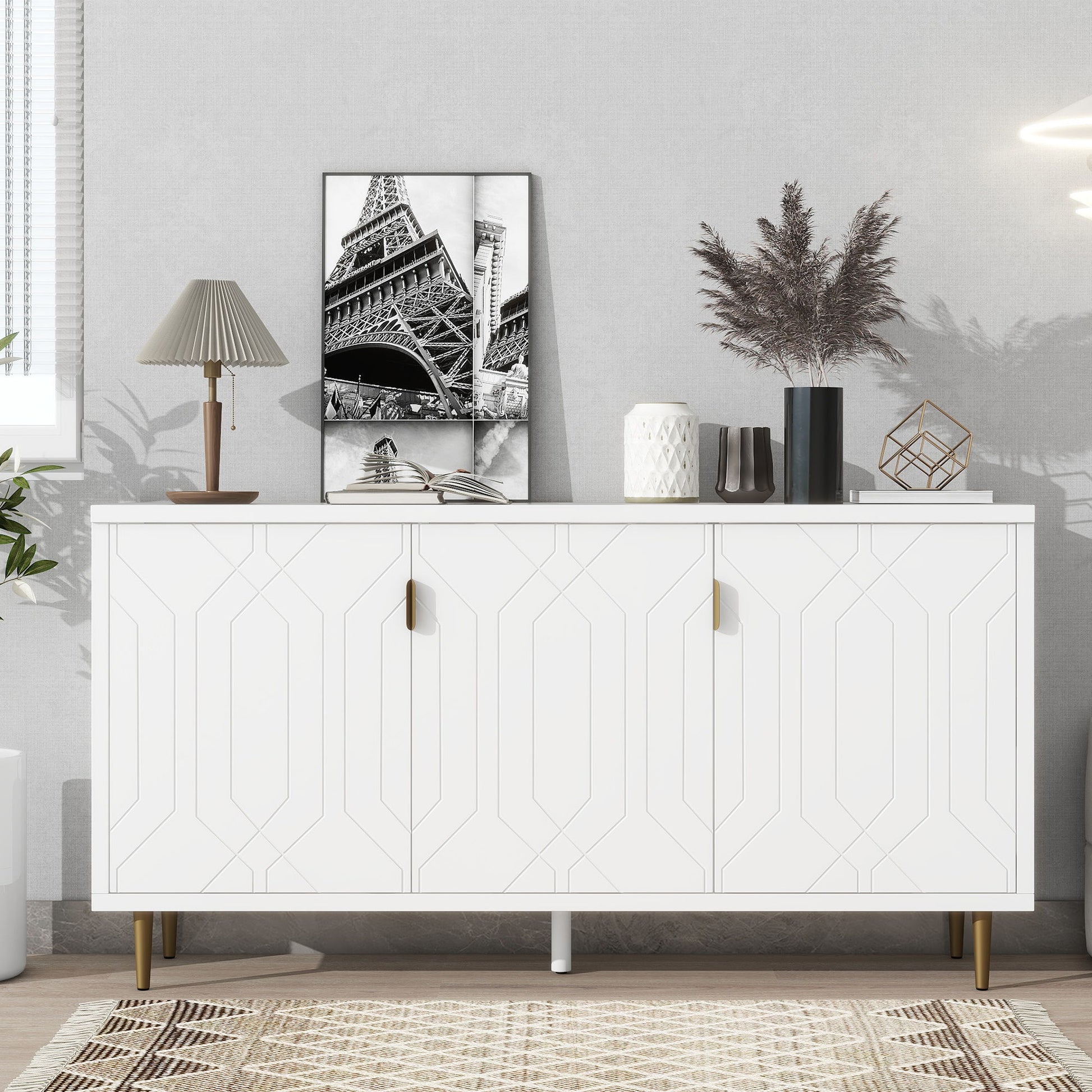 Modern TV Stand With 3 Doors And Adjustable Shelves - Best Buy Furniture
