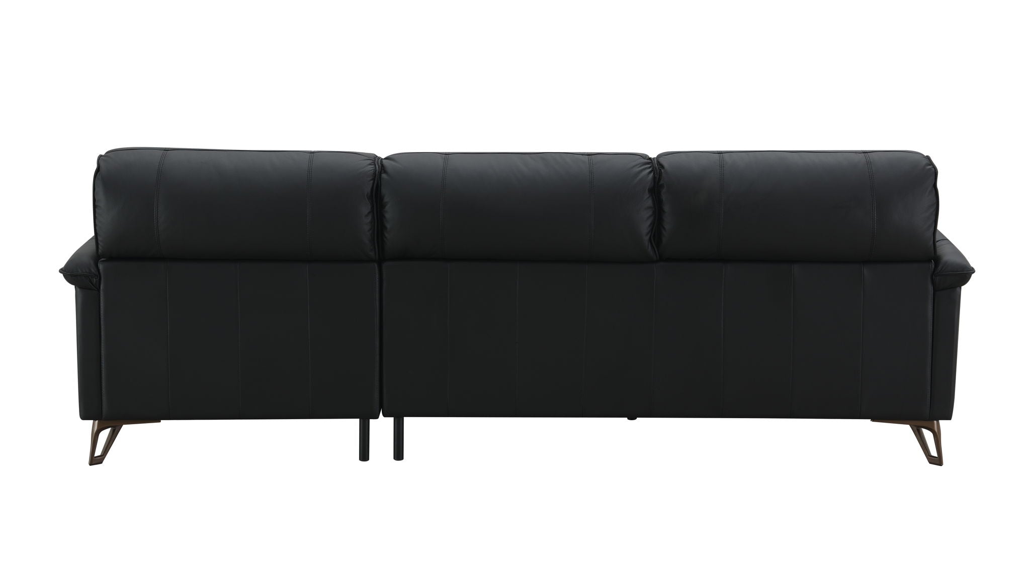 Eilene - Top Grain Leather Sofa - Black - Best Buy Furniture