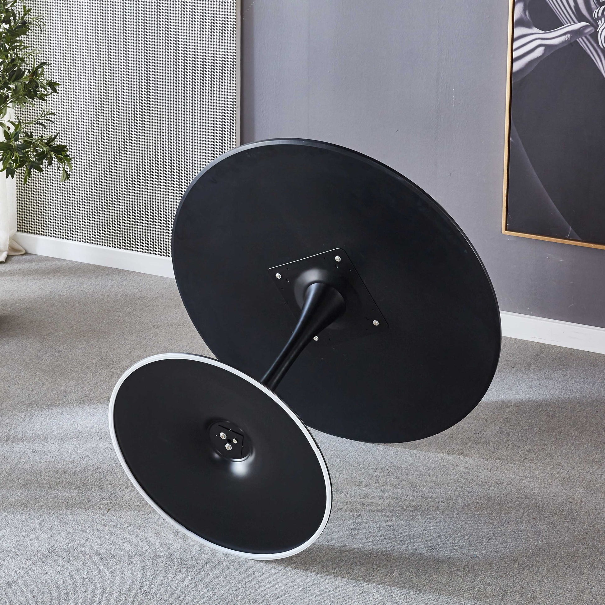Tulip Table Mid-Century Dining Table With Round MDF Table Top, Pedestal Dining Table, End Table Leisure Coffee Table - Best Buy Furniture