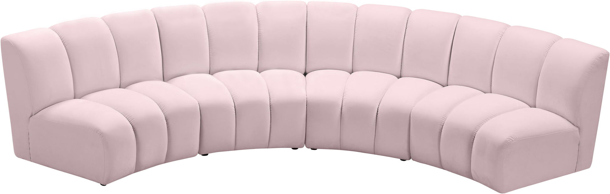 Infinity - 4 Piece Velvet Modular Sectional - Best Buy Furniture