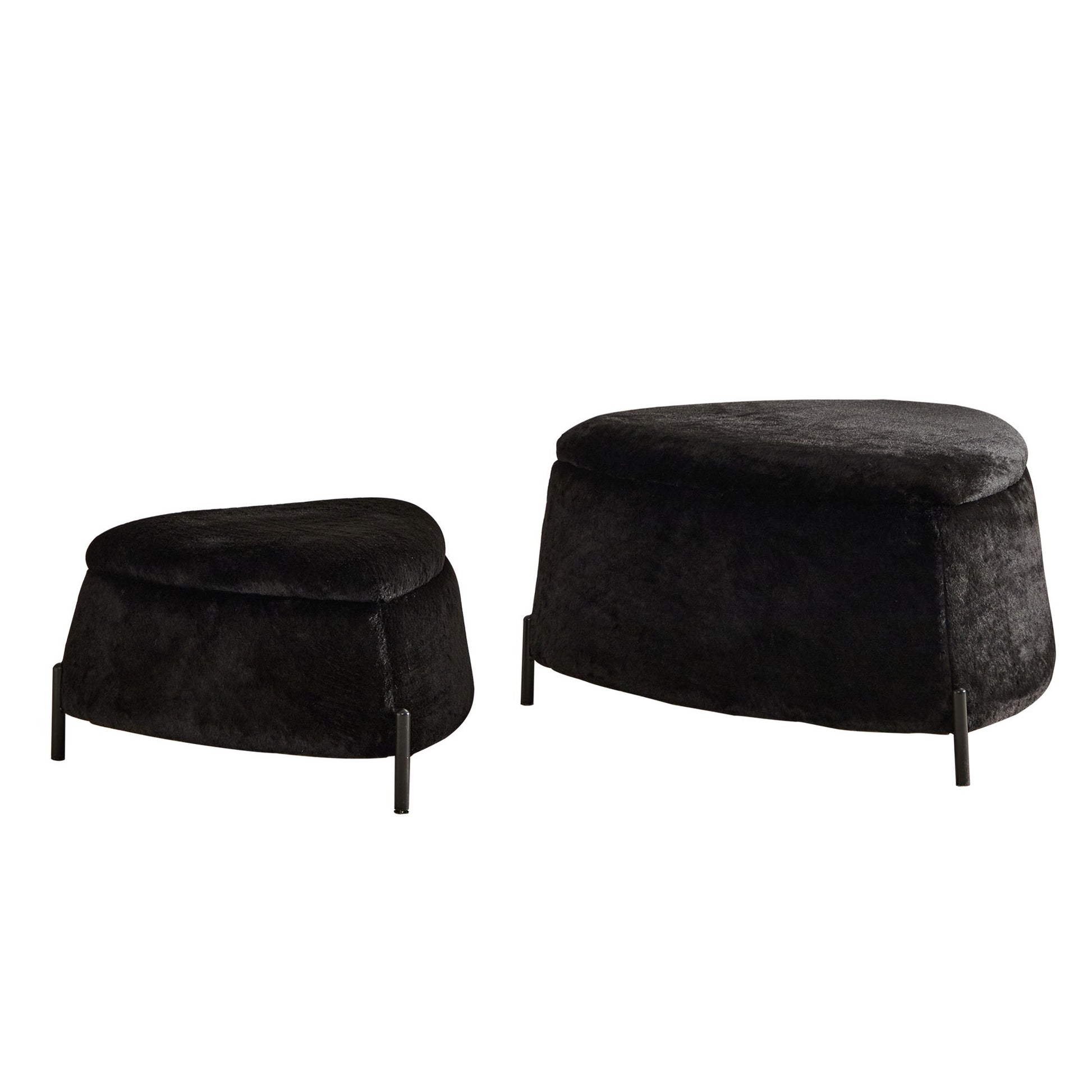 Upholstered Storage Ottoman Set With Reversible Lid - Best Buy Furniture