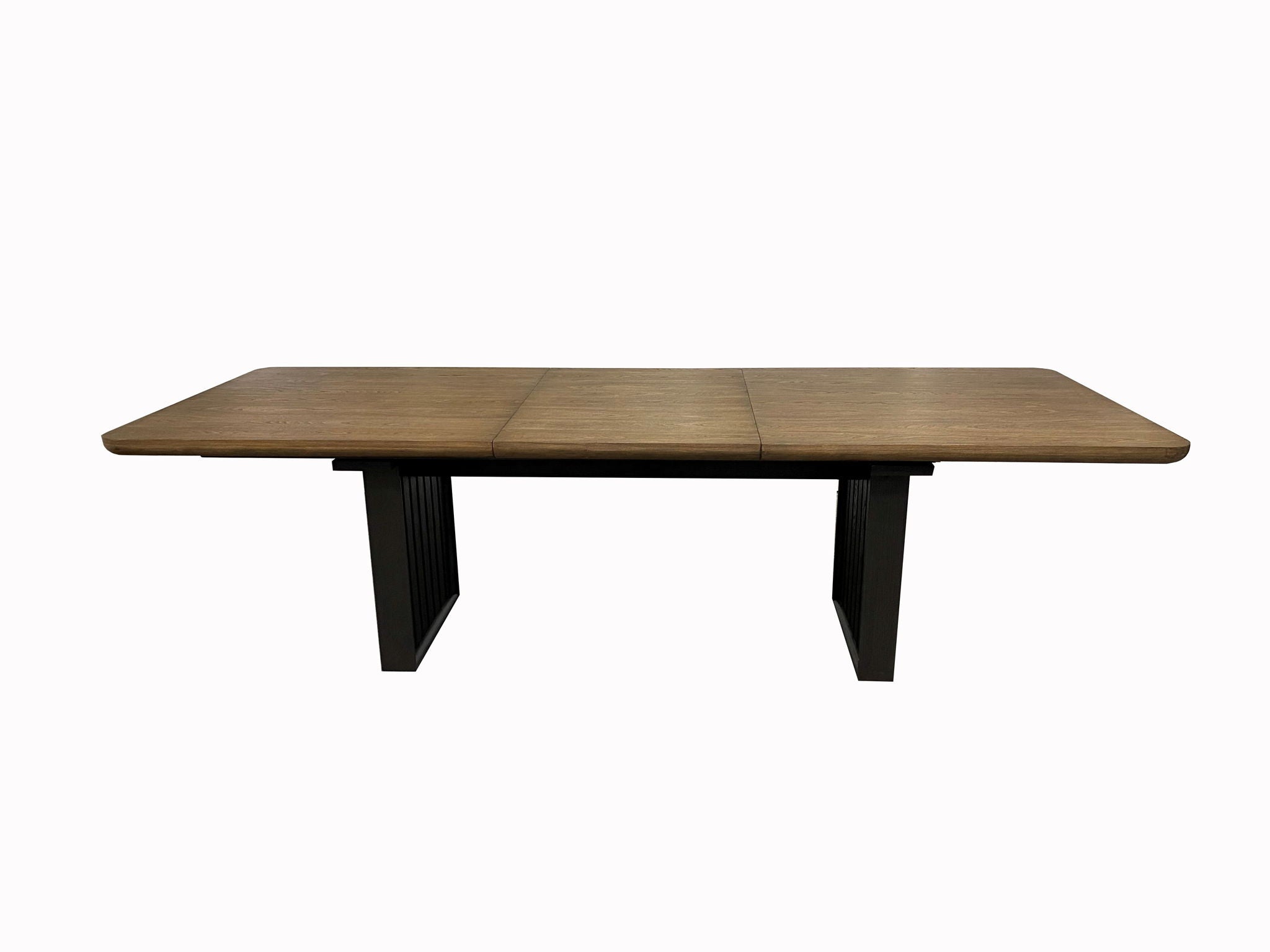 Double Pedestal Table Latte - Light Brown - Best Buy Furniture