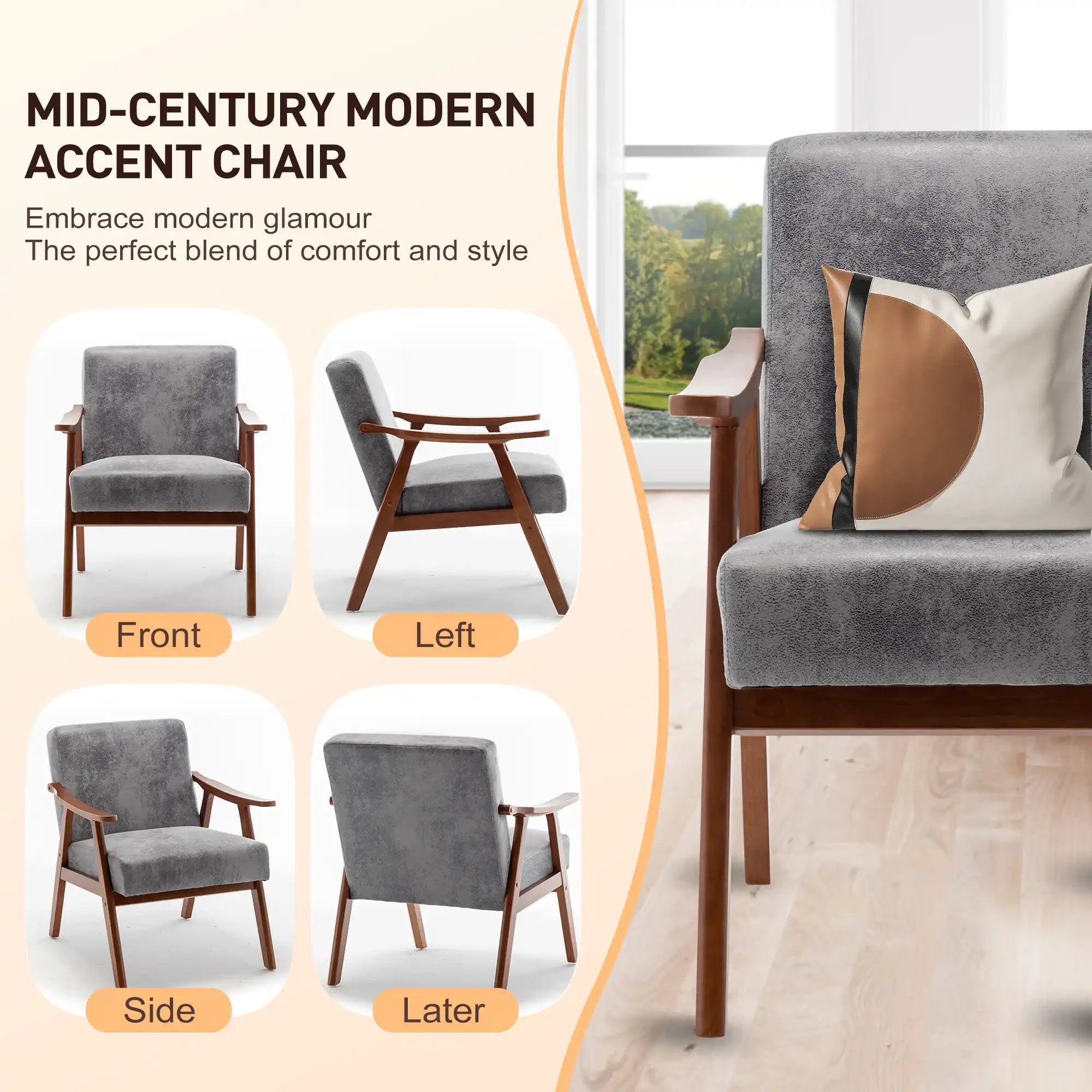Mid-Century Modern Accent Chair - Best Buy Furniture