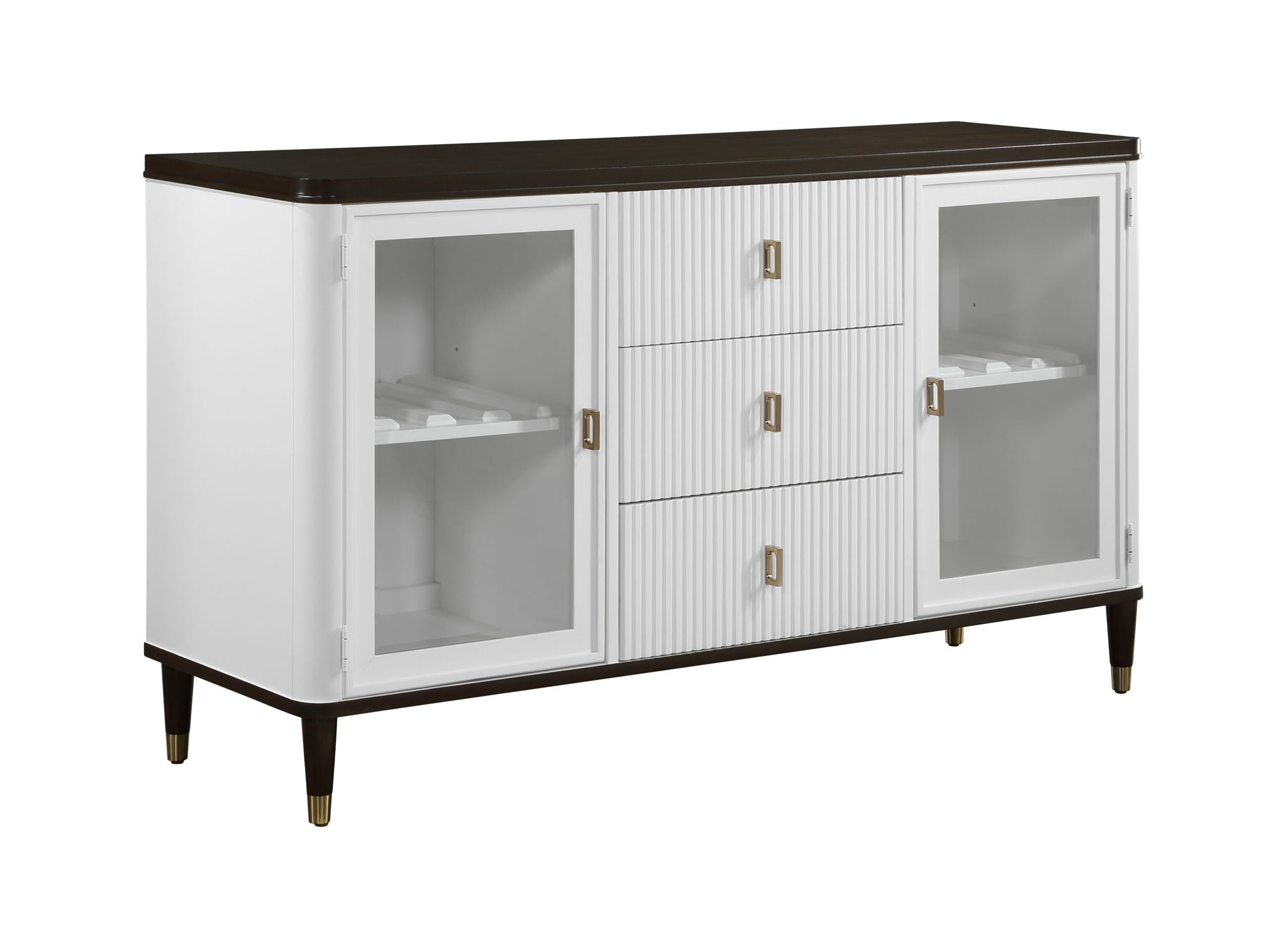 Carene - Server - Brown / White - Best Buy Furniture