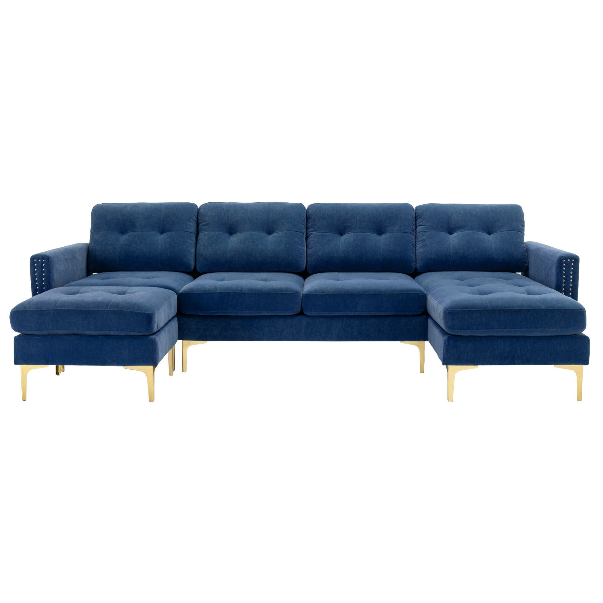 Modern L - Shape Convertible Sectional Sofa With Movable Ottoman - Best Buy Furniture
