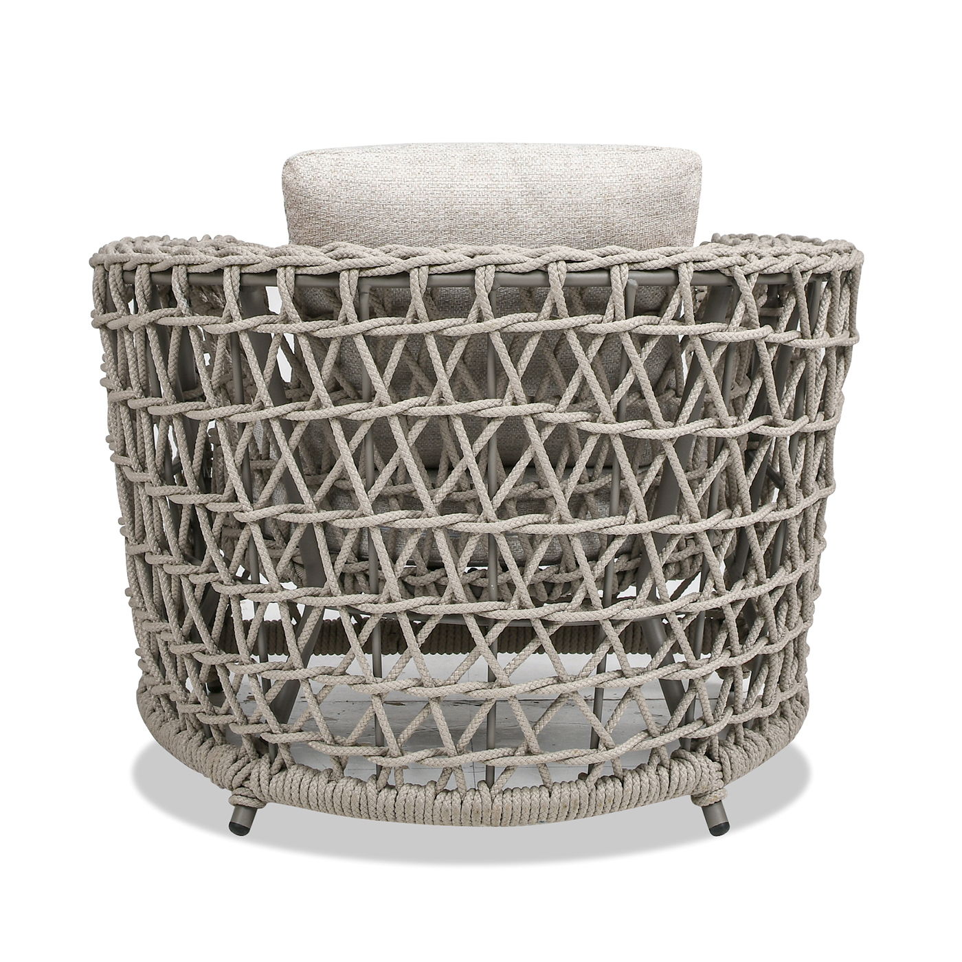 Everly - Frame Barrel Deep Seating Patio Arm Chair Axroma Olefin - Oat Beige - Best Buy Furniture