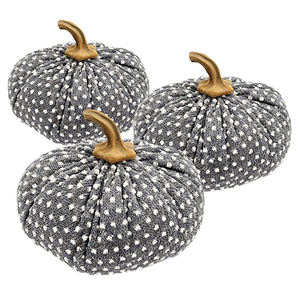 Pumpkin Ornament Decor For Holiday Harvest Festival Fall Festival & Thanksgiving (Set of 3) - White / Gray - Best Buy Furniture