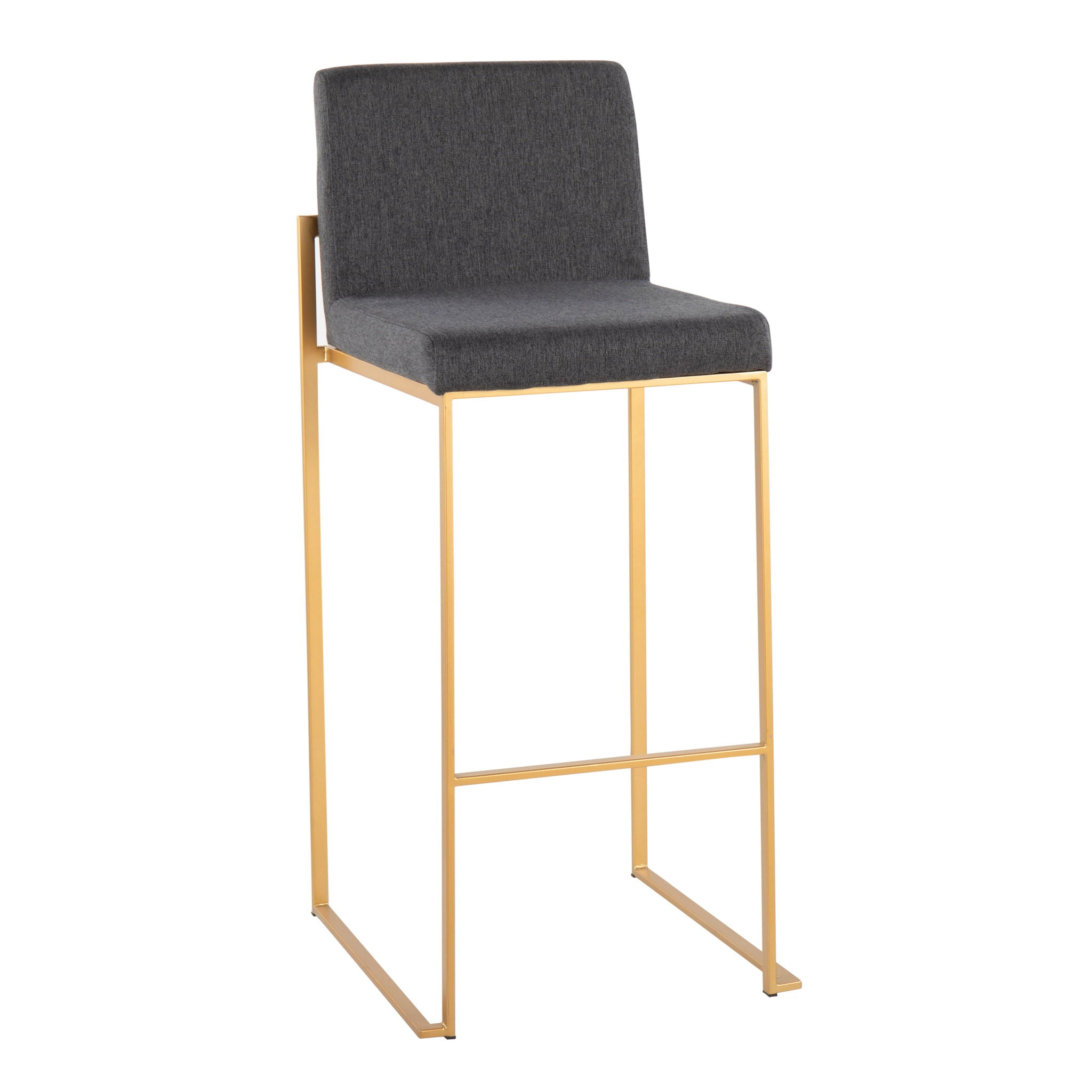 Fuji - Contemporary Design High Back Barstool (Set of 2) - Best Buy Furniture