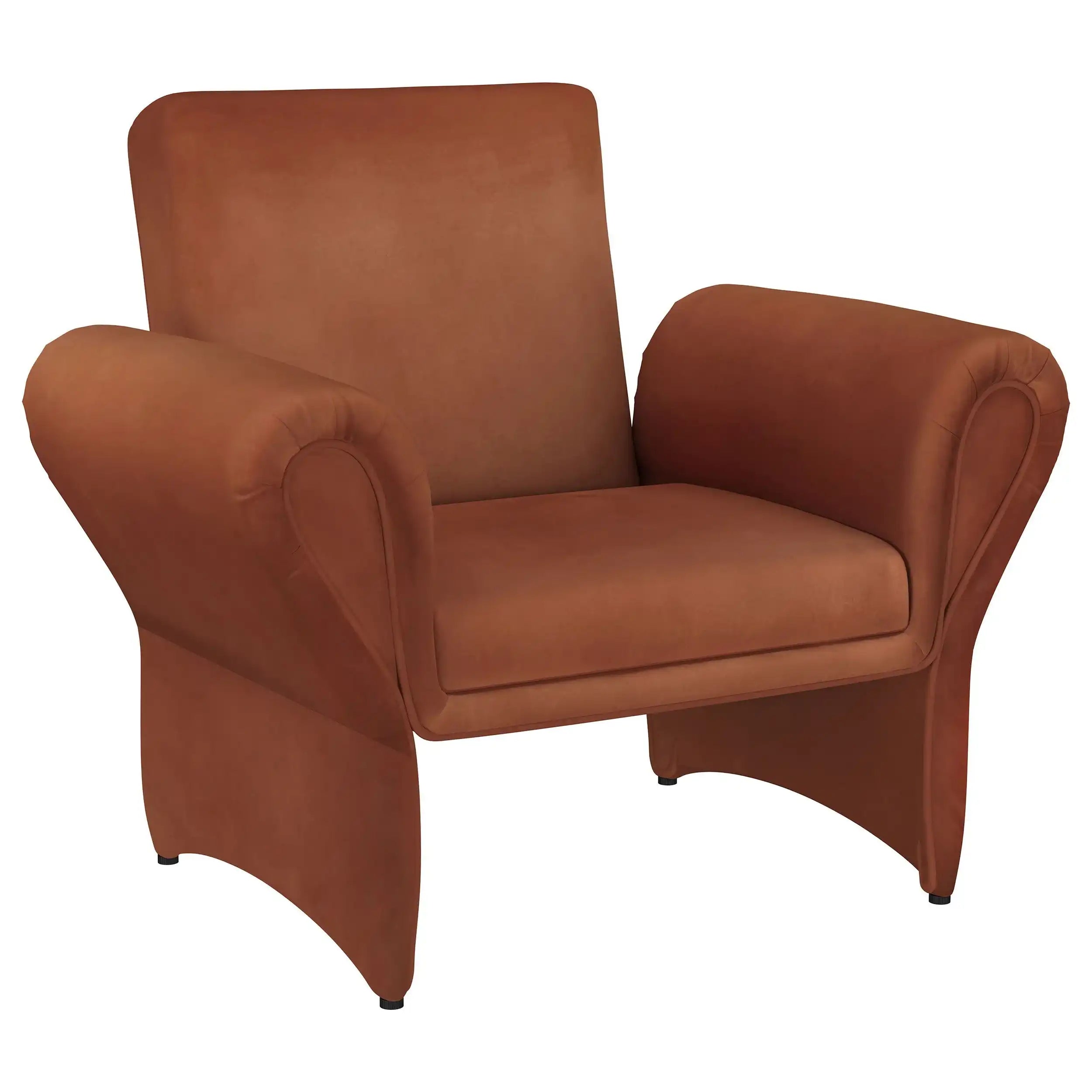 Liana - Upholstered Roll Arm Accent Armchair - Rust - Best Buy Furniture