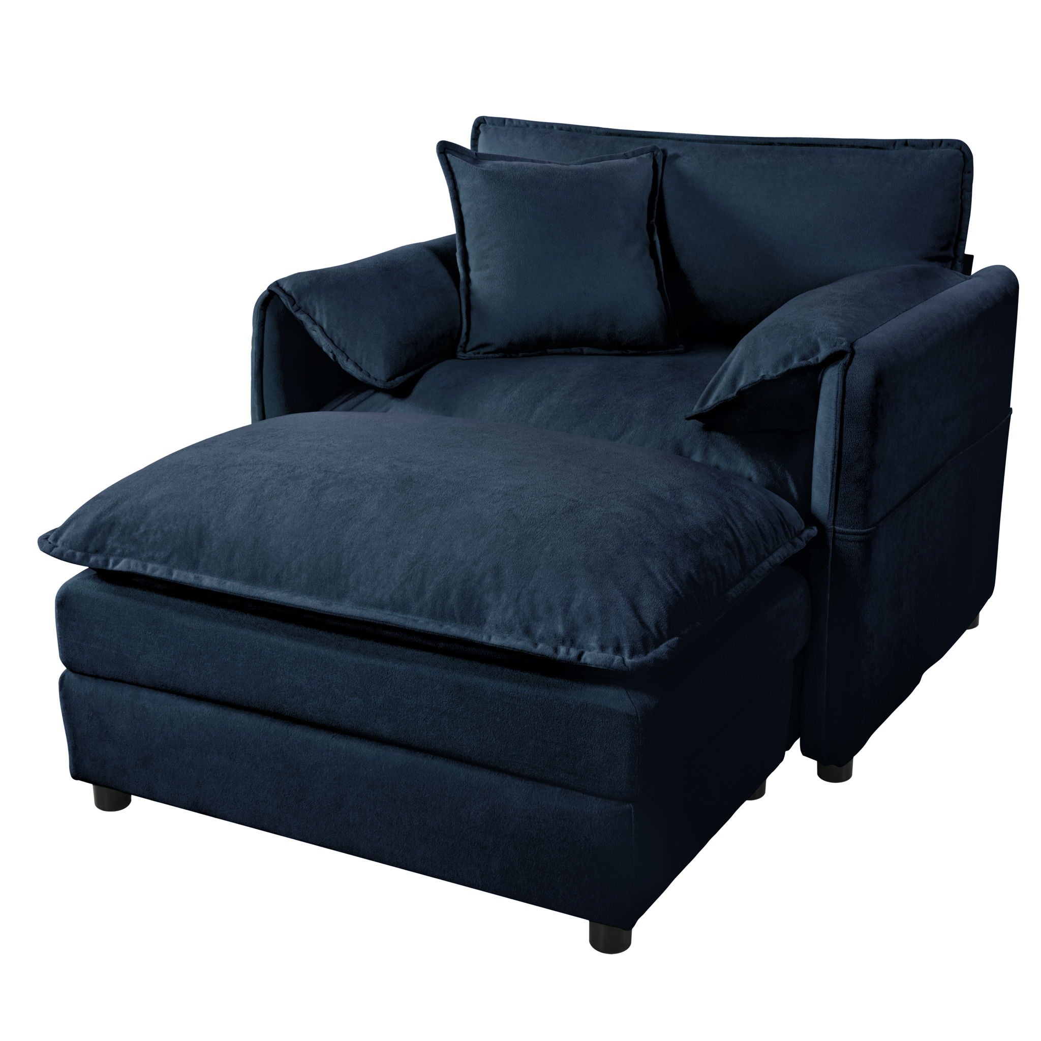 Oversized Chair With Movable Ottoman, Soft Upholstered Lounge Chair - Best Buy Furniture