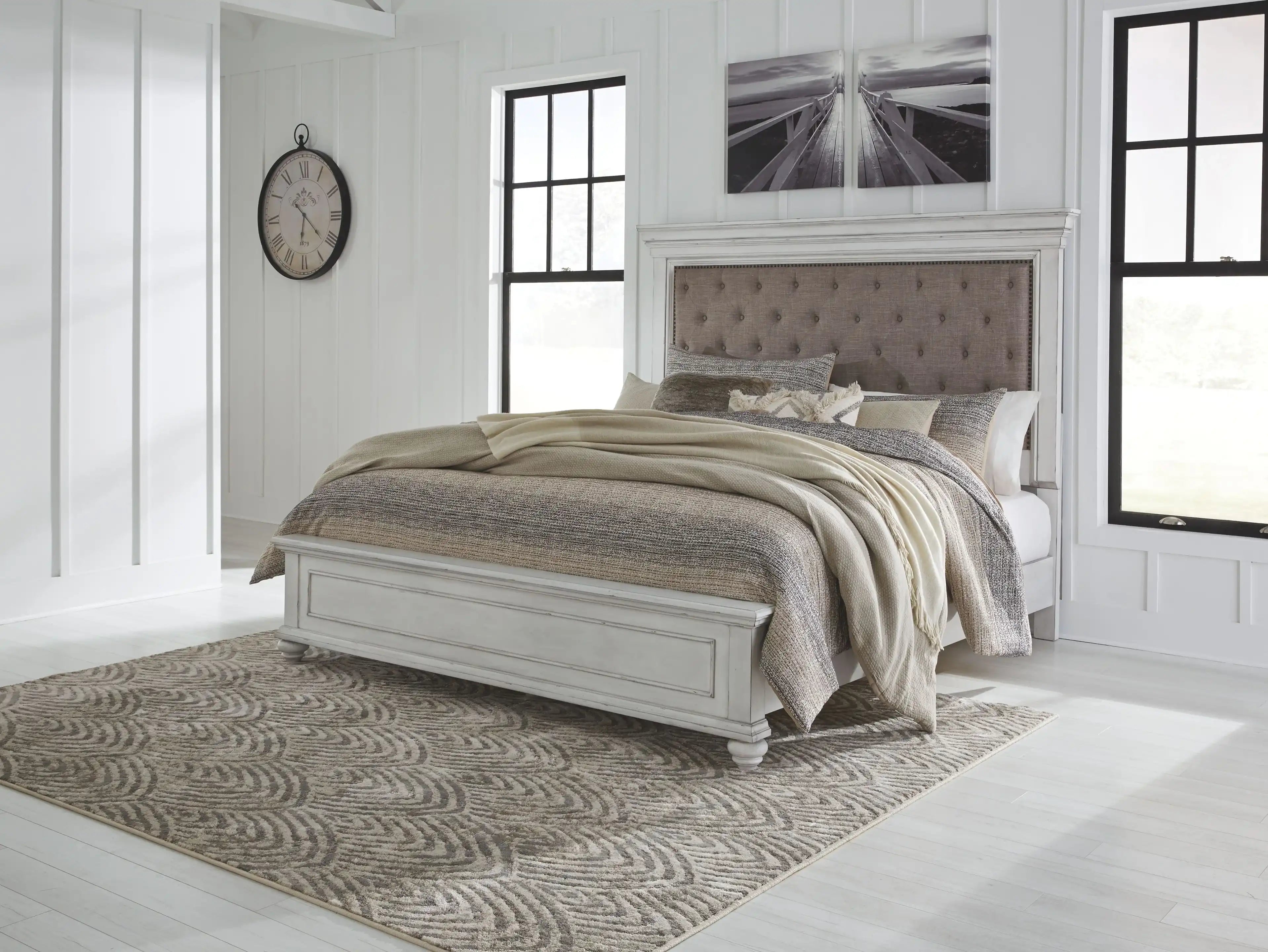Kanwyn - Upholstered Panel Bed - Best Buy Furniture
