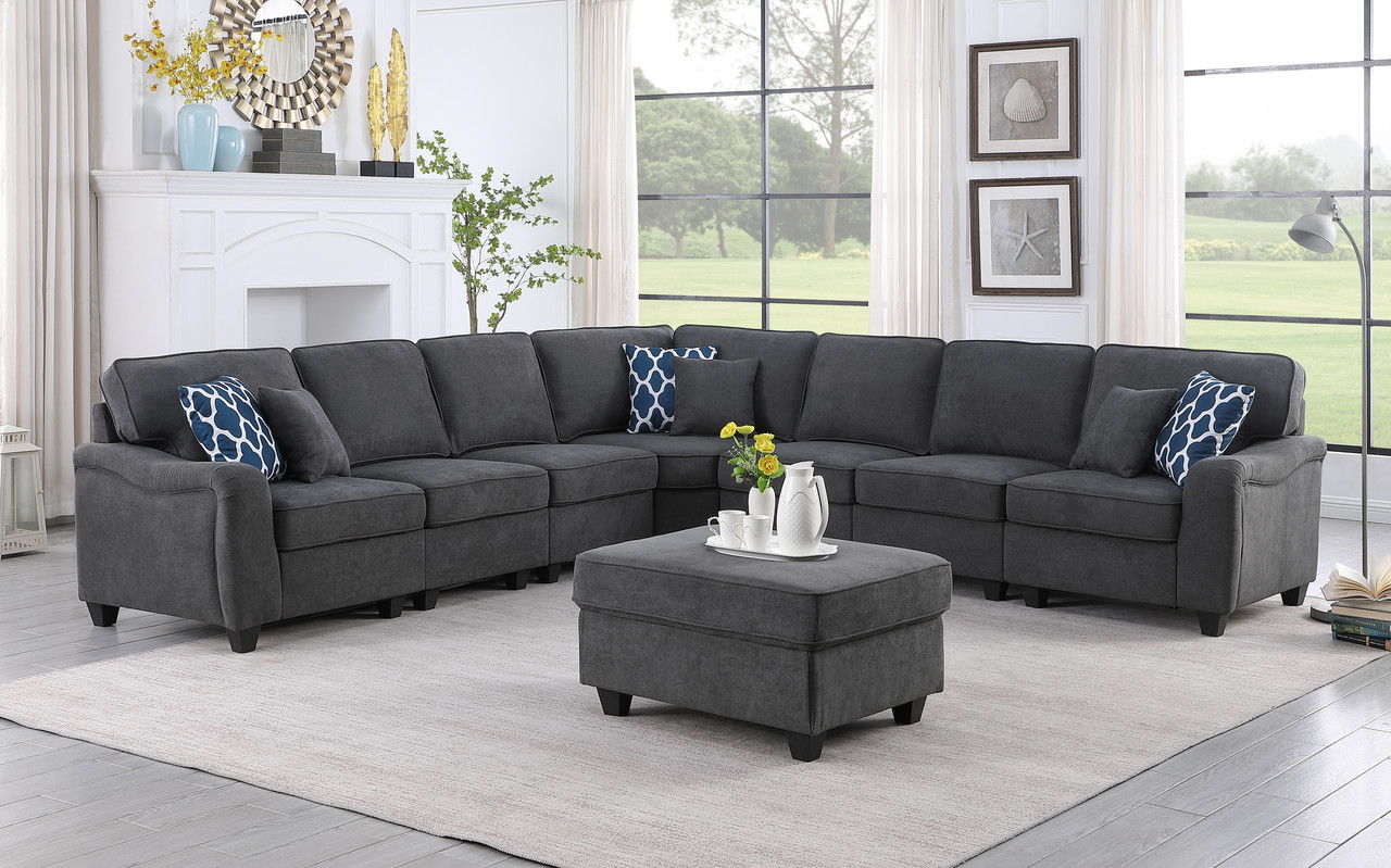Leo - Woven Modular Sectional Sofa Comfort And Style - Best Buy Furniture
