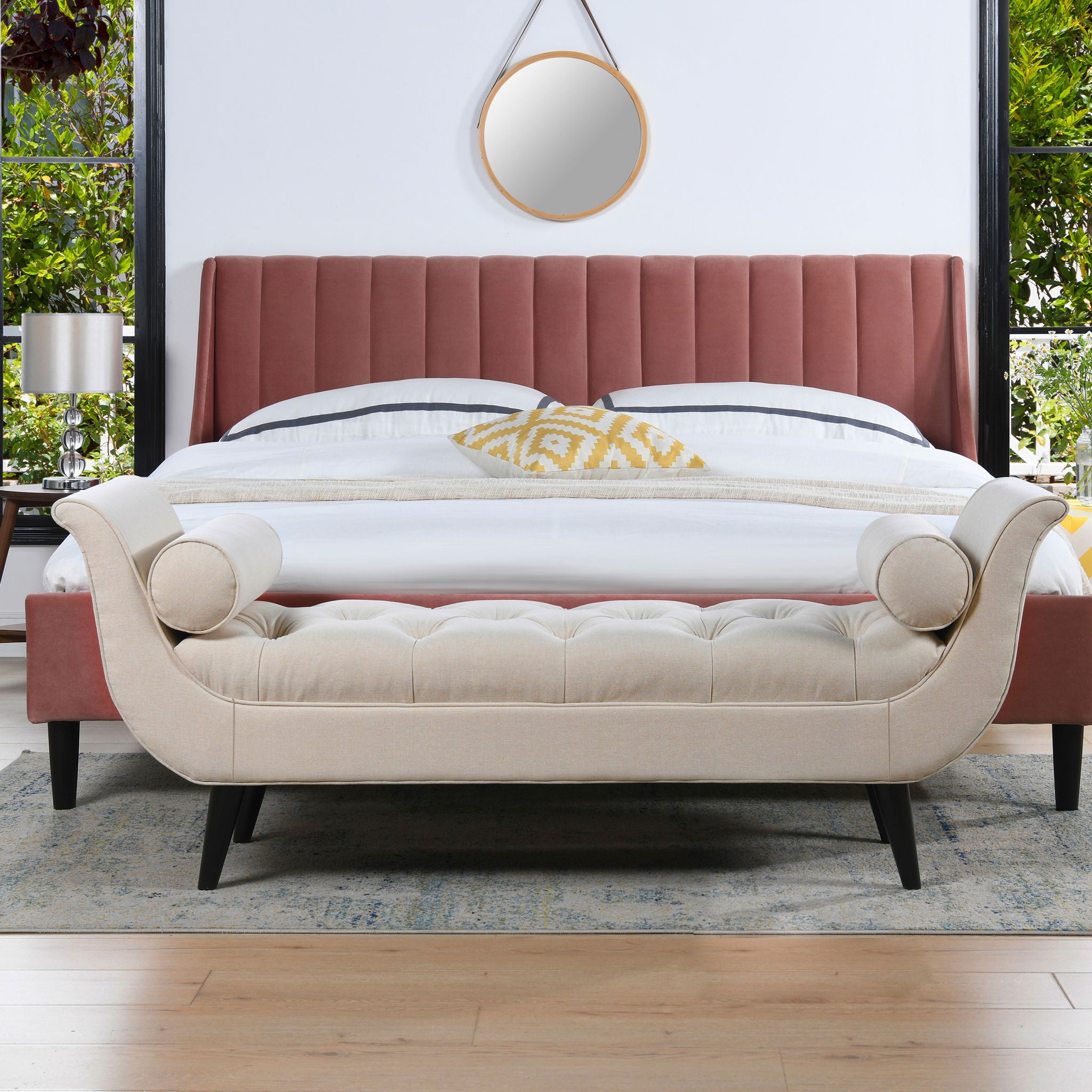 Alma - Tufted Flared Arm Entryway Bench - Best Buy Furniture