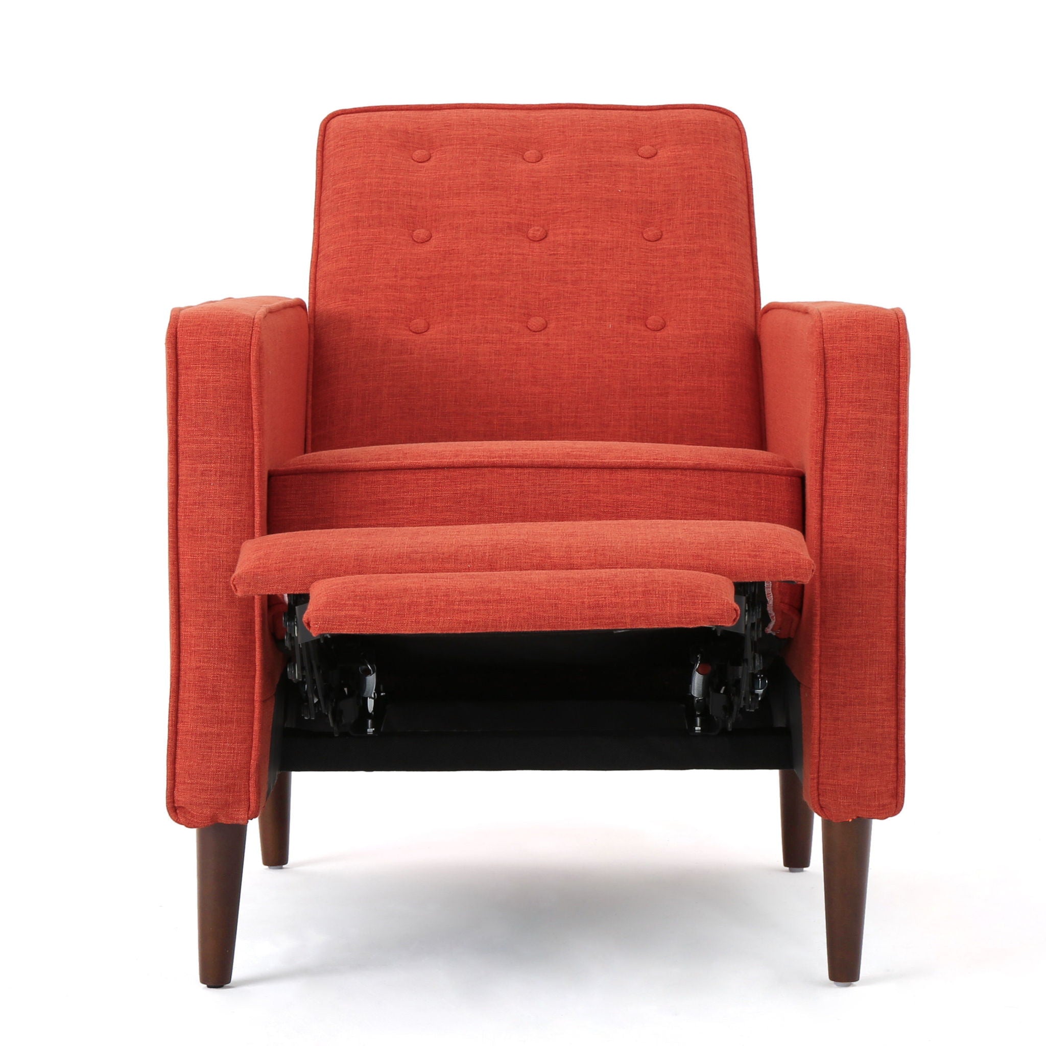 Mid-Century Modern Recliner With Button Tufted Waffle Stitch - Best Buy Furniture