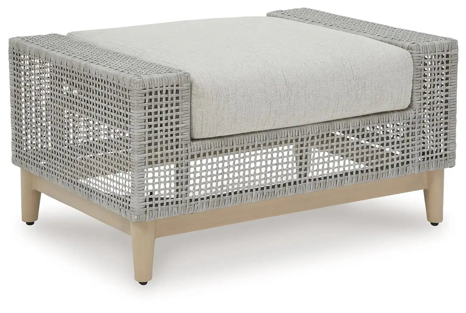 Seton Creek - Ottoman With Cushion - Gray - Best Buy Furniture