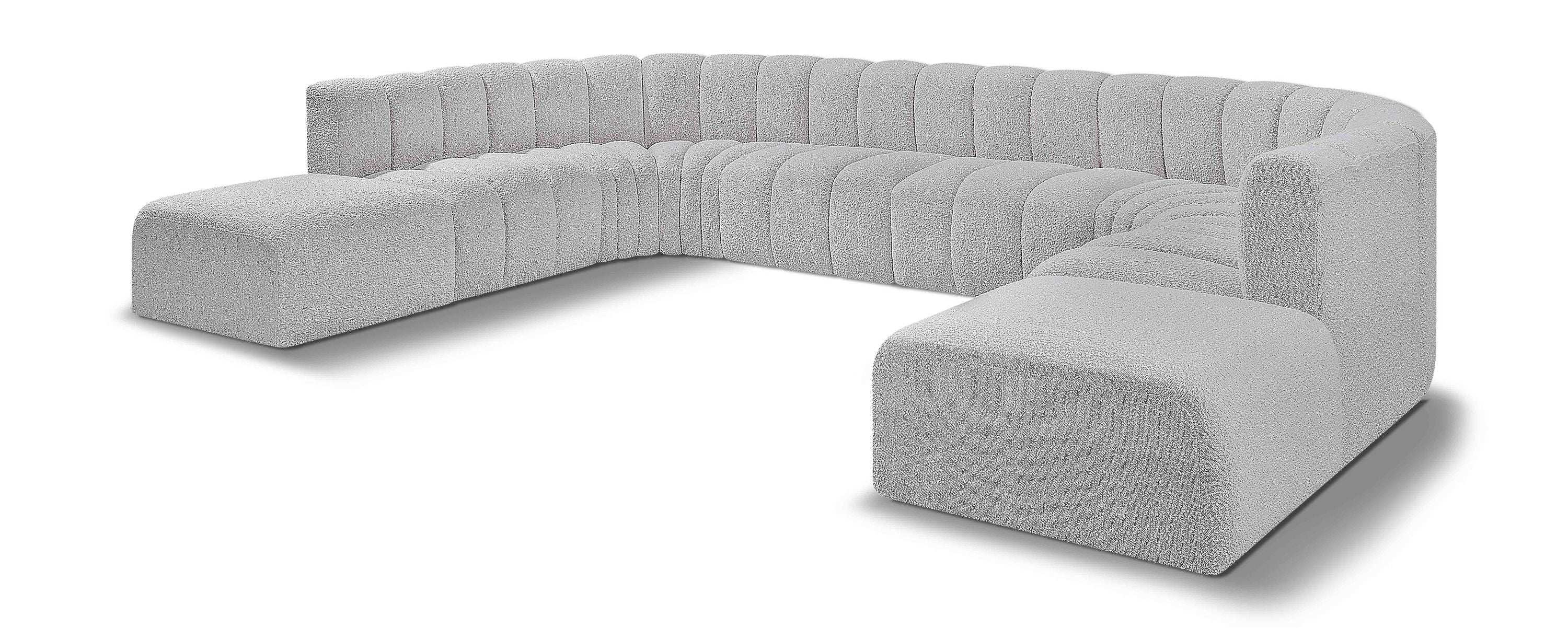 Arc - Boucle Fabric Modular Sectional - Best Buy Furniture