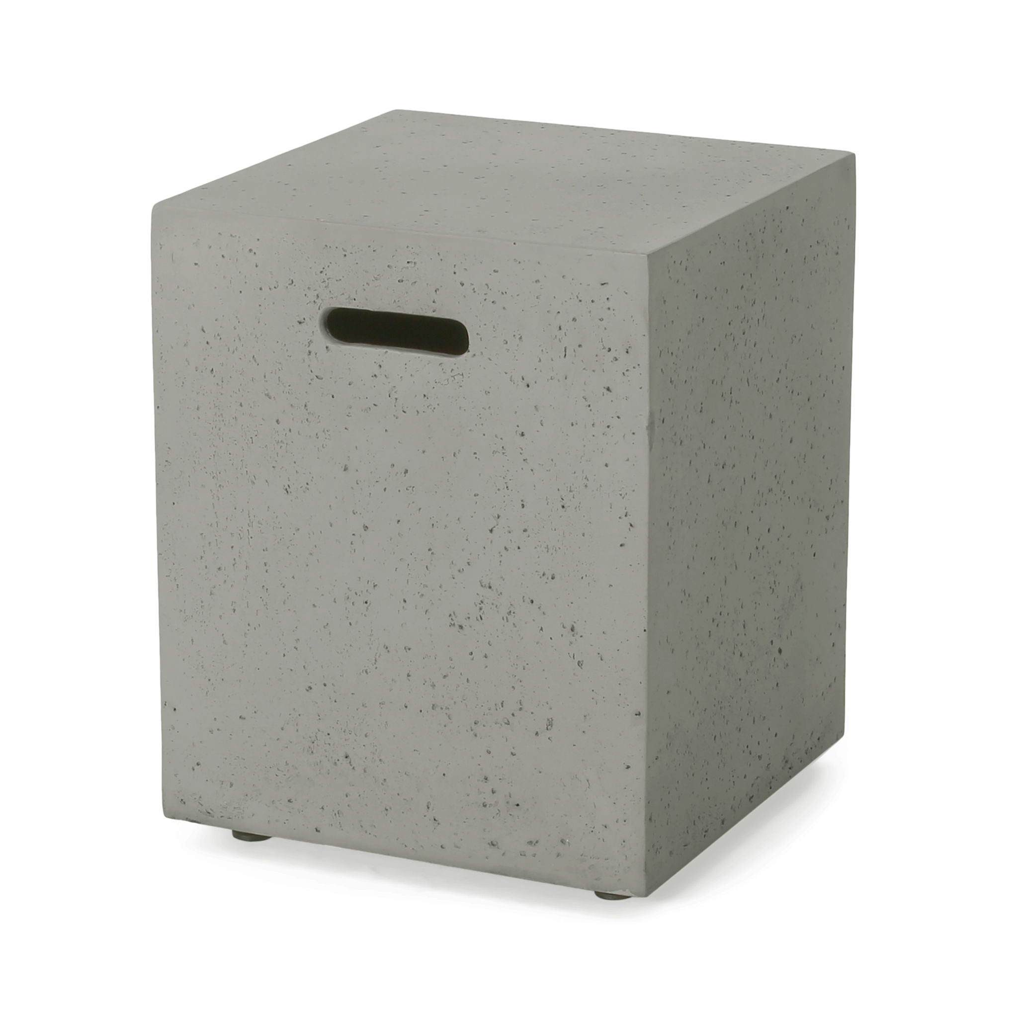 Modern Tank Holder Side Table With Smooth Concrete Surface - Best Buy Furniture