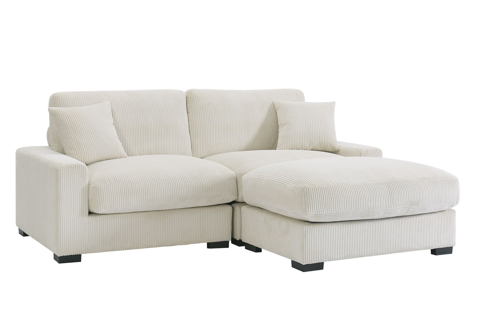 4 Seater Oversized Sectional Sofa With 2 Ottoman And 2 Pillows - Best Buy Furniture