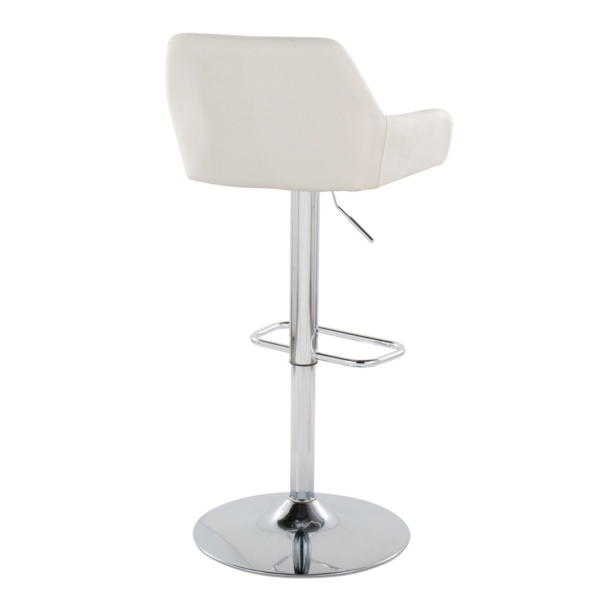Daniella - Contemporary Adjustable Barstool With Swivel With Rounded Rectangle Footrest (Set of 2) - Best Buy Furniture