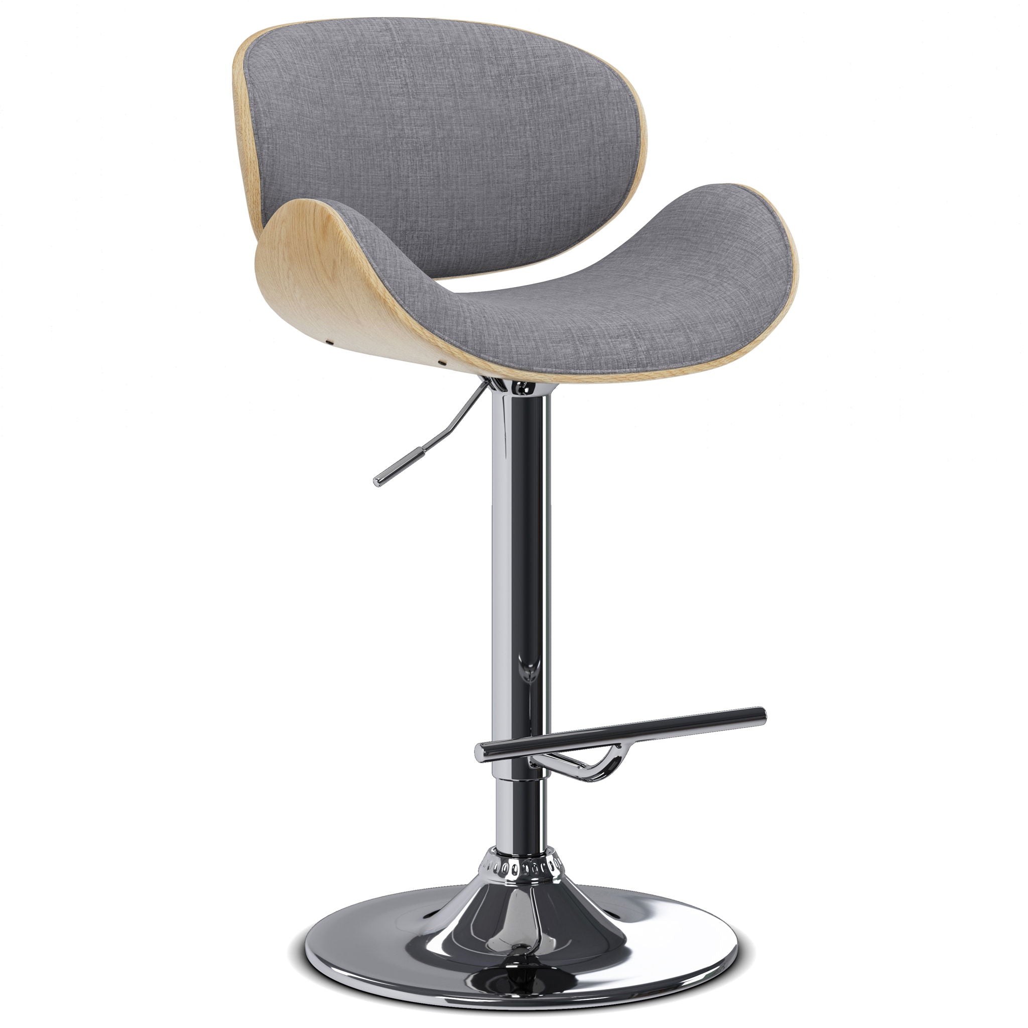 Marana - Handcrafted Bentwood Adjustable Swivel Bar Stool - Best Buy Furniture
