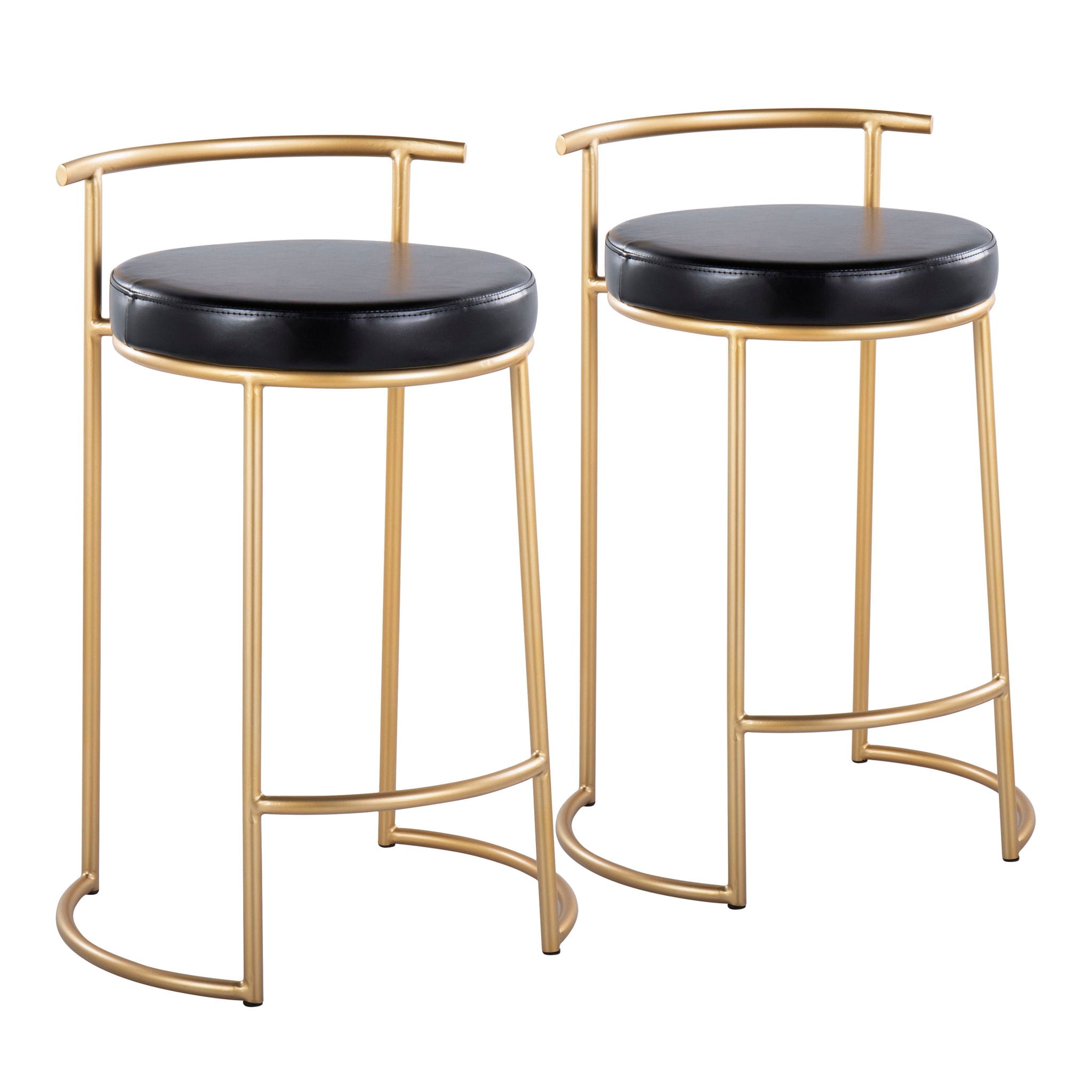 Fuji - Round Contemporary Fixed Height Counter Stool (Set of 2) - Best Buy Furniture