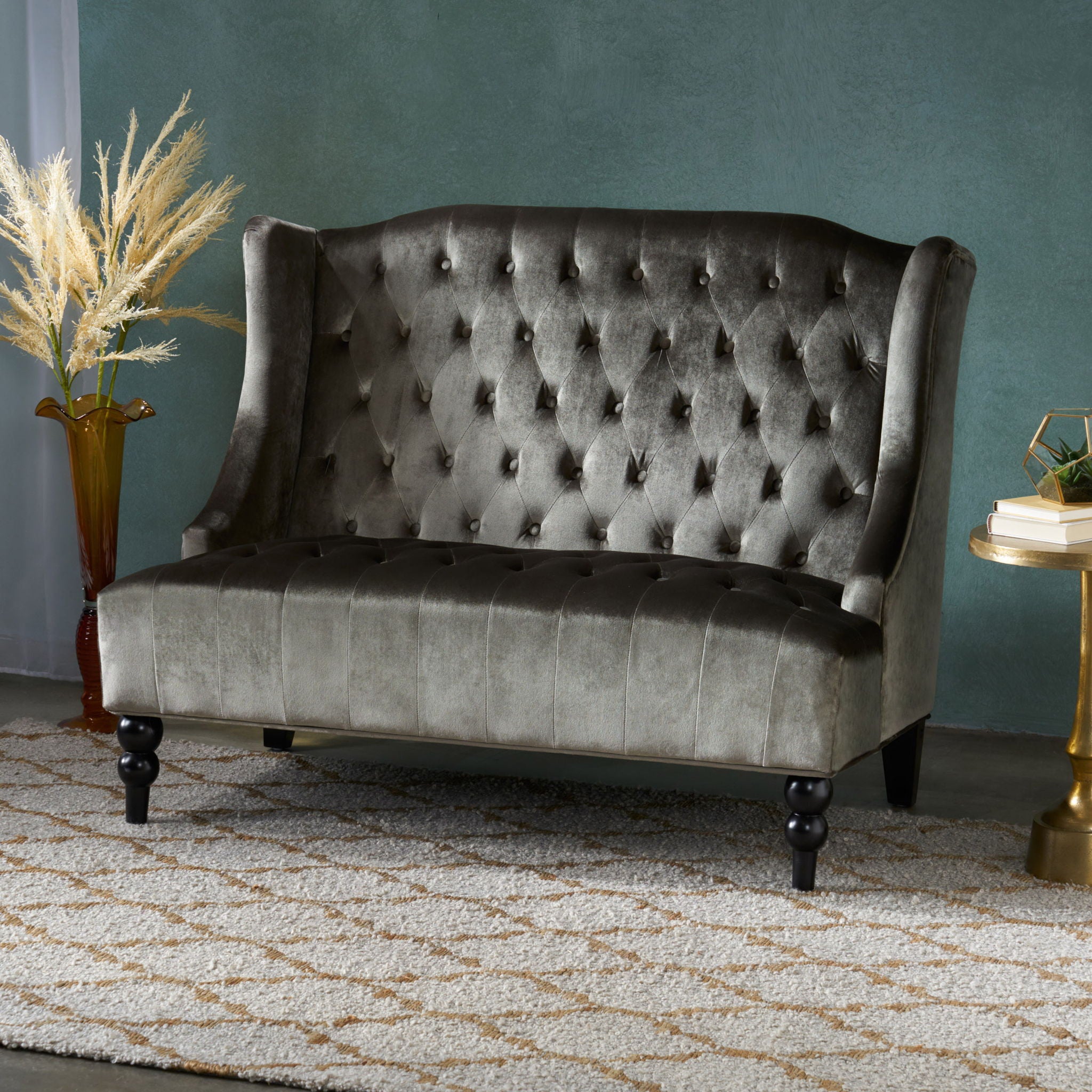 Nurturing - Upholstered Loveseat With Wing Back And Diamond Tufting - Best Buy Furniture
