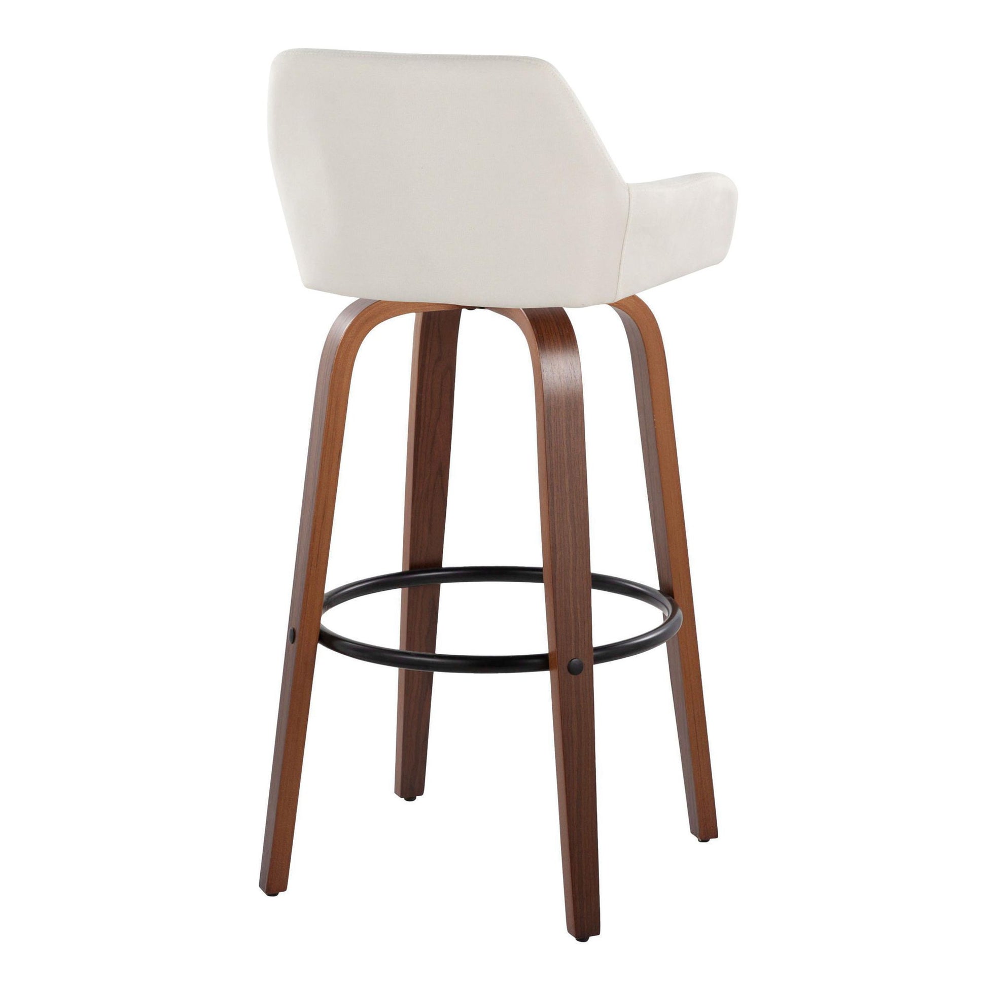 Daniella - Contemporary Fixed Height, Barstool & Swivel And Round Footrest (Set of 2) - Best Buy Furniture