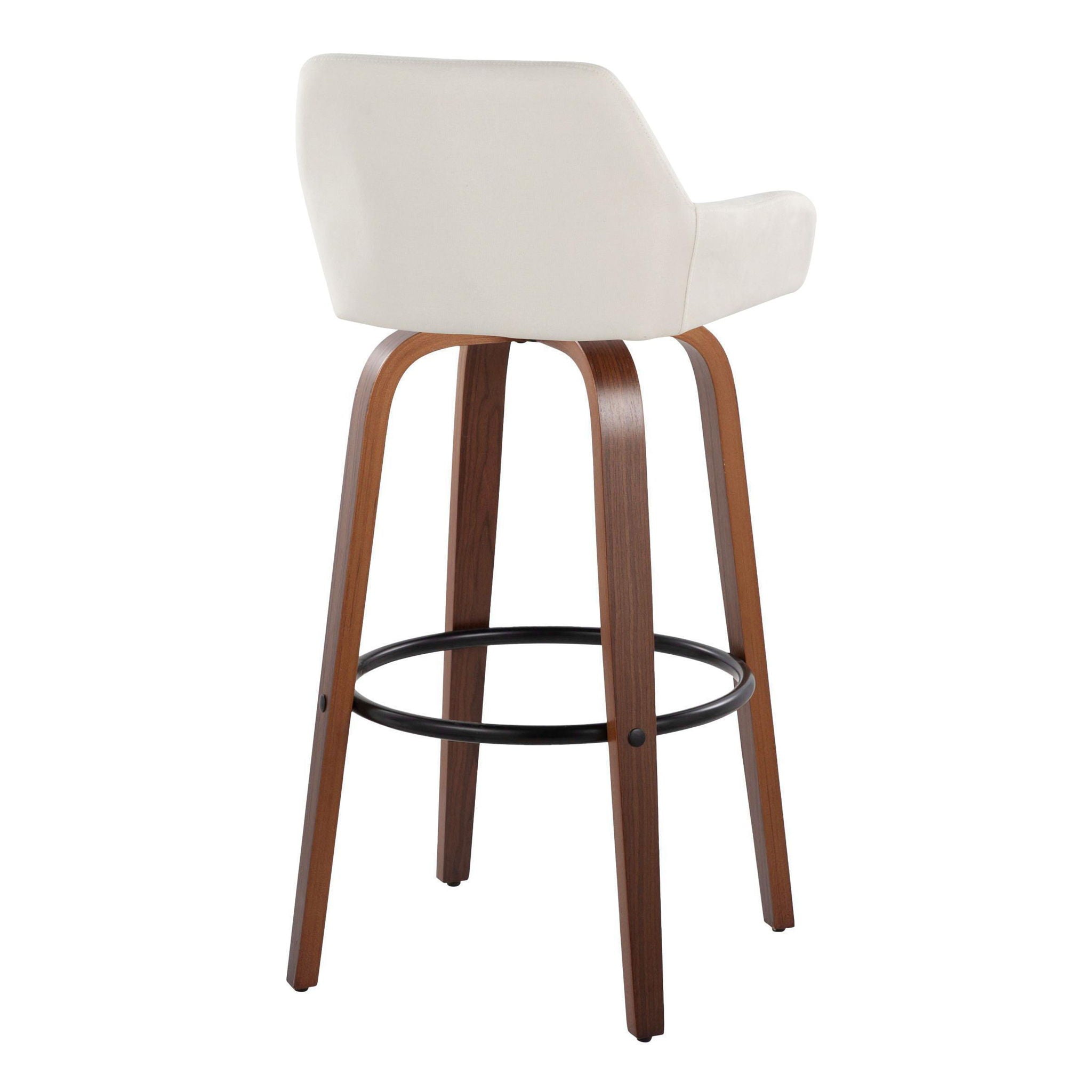 Daniella - Contemporary Fixed Height, Barstool & Swivel And Round Footrest (Set of 2) - Best Buy Furniture