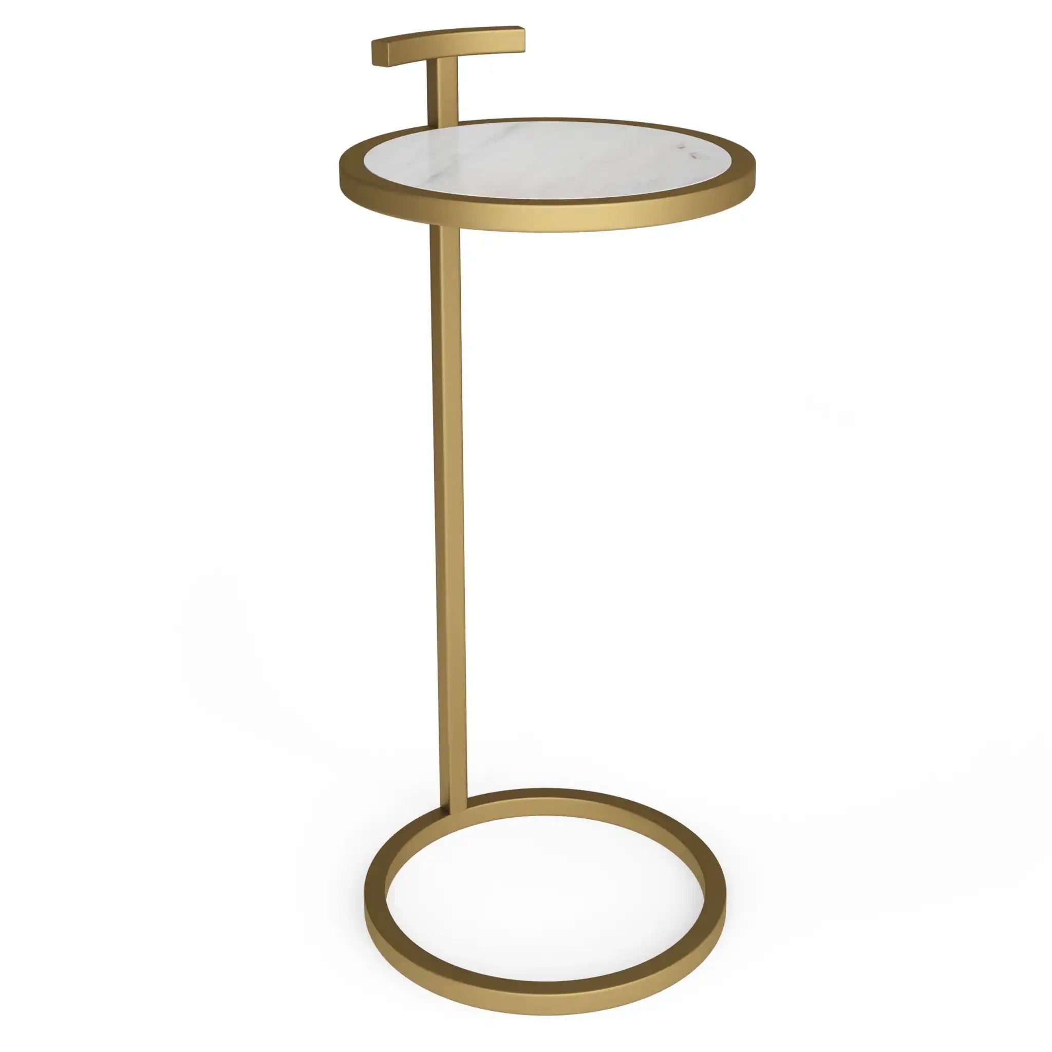 Brook - C Side Table - White / Gold - Best Buy Furniture