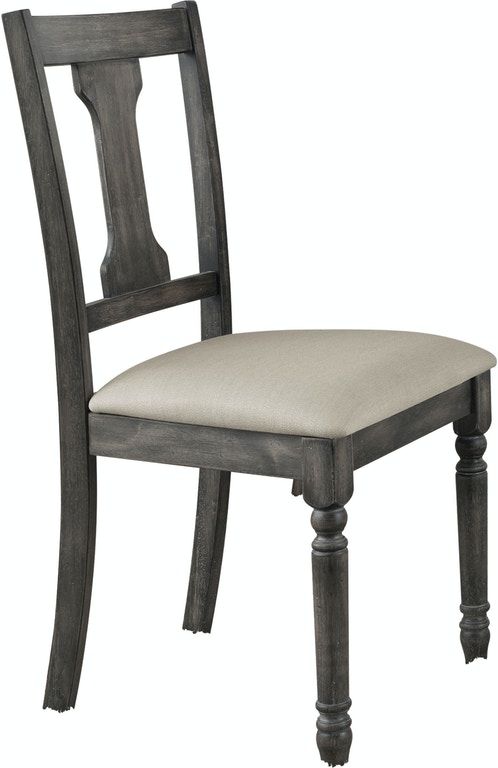 Wallace - Side Chair (Set of 2) - Tan / Weathered Gray - Best Buy Furniture