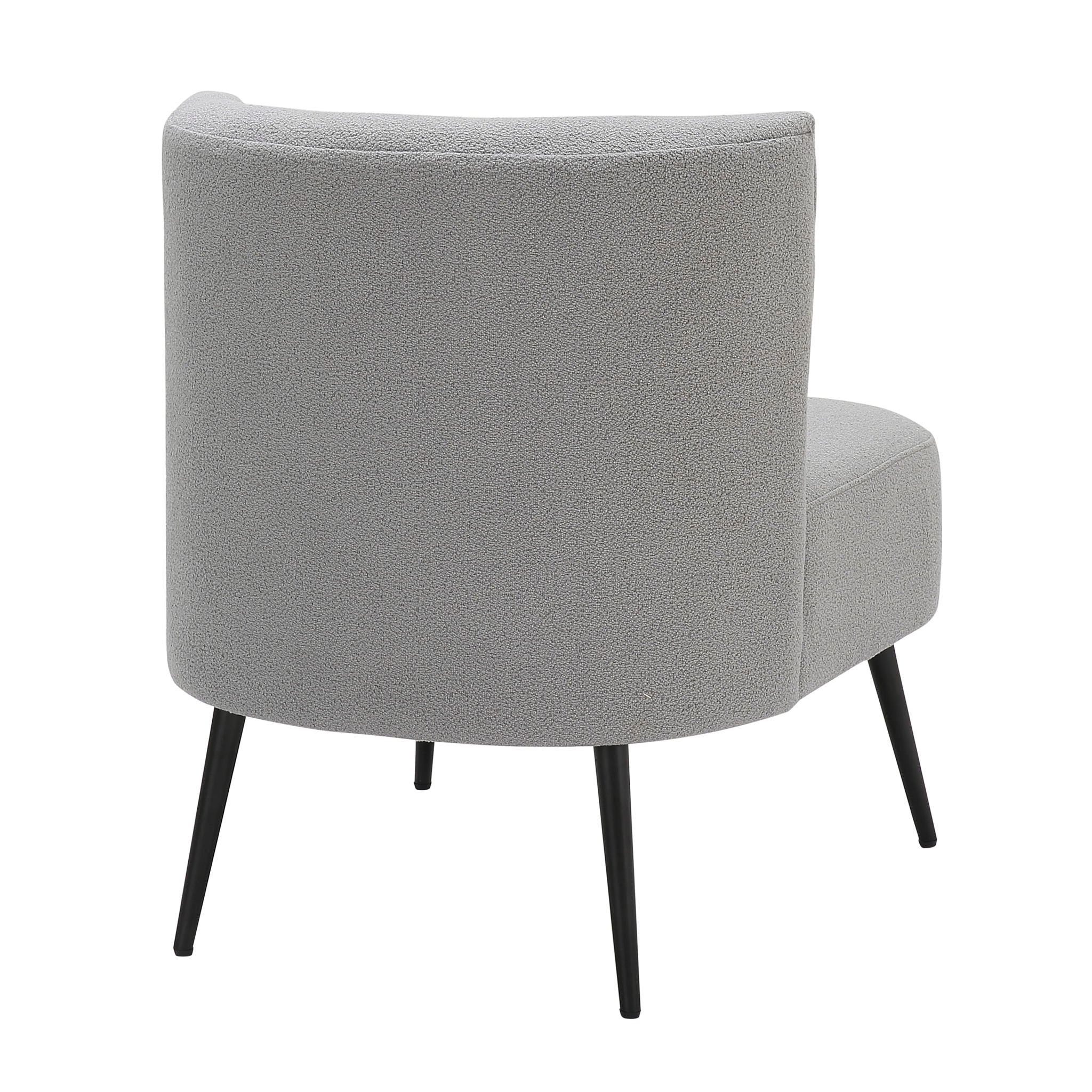 Fran - Contemporary Slipper Chair - Black / Light Gray - Best Buy Furniture