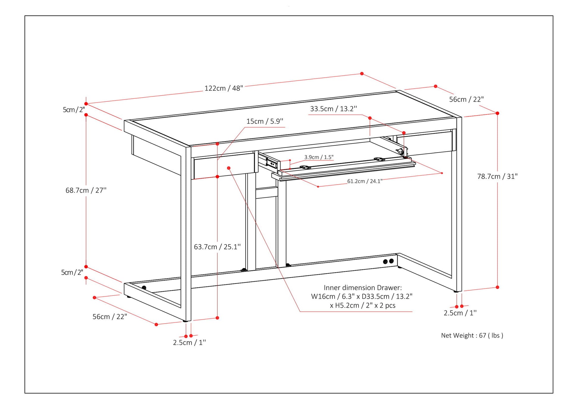 Erina - Handcrafted Desk - Best Buy Furniture