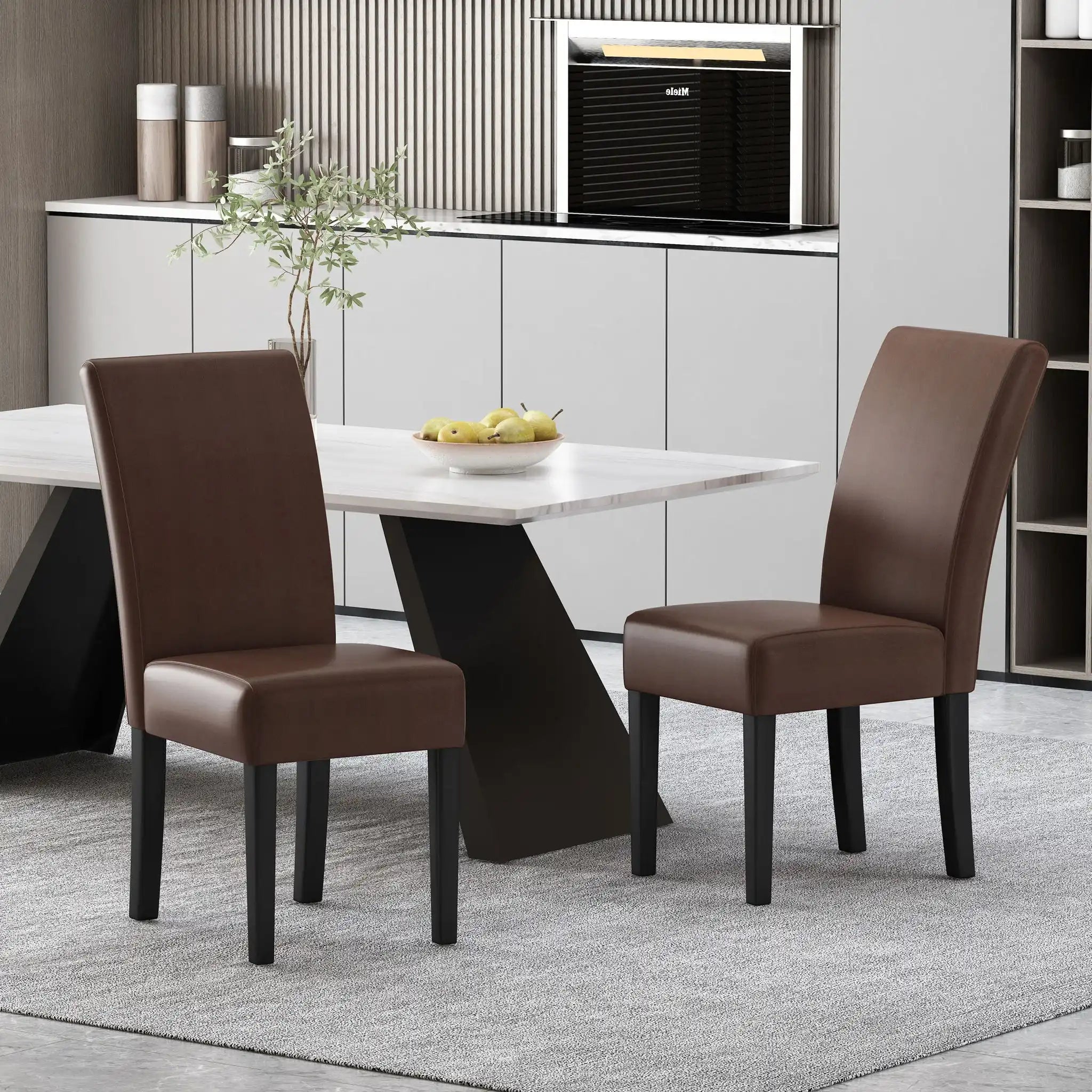 Contemporary Dining Chair With Rubberwood Legs (Set of 2) - Best Buy Furniture