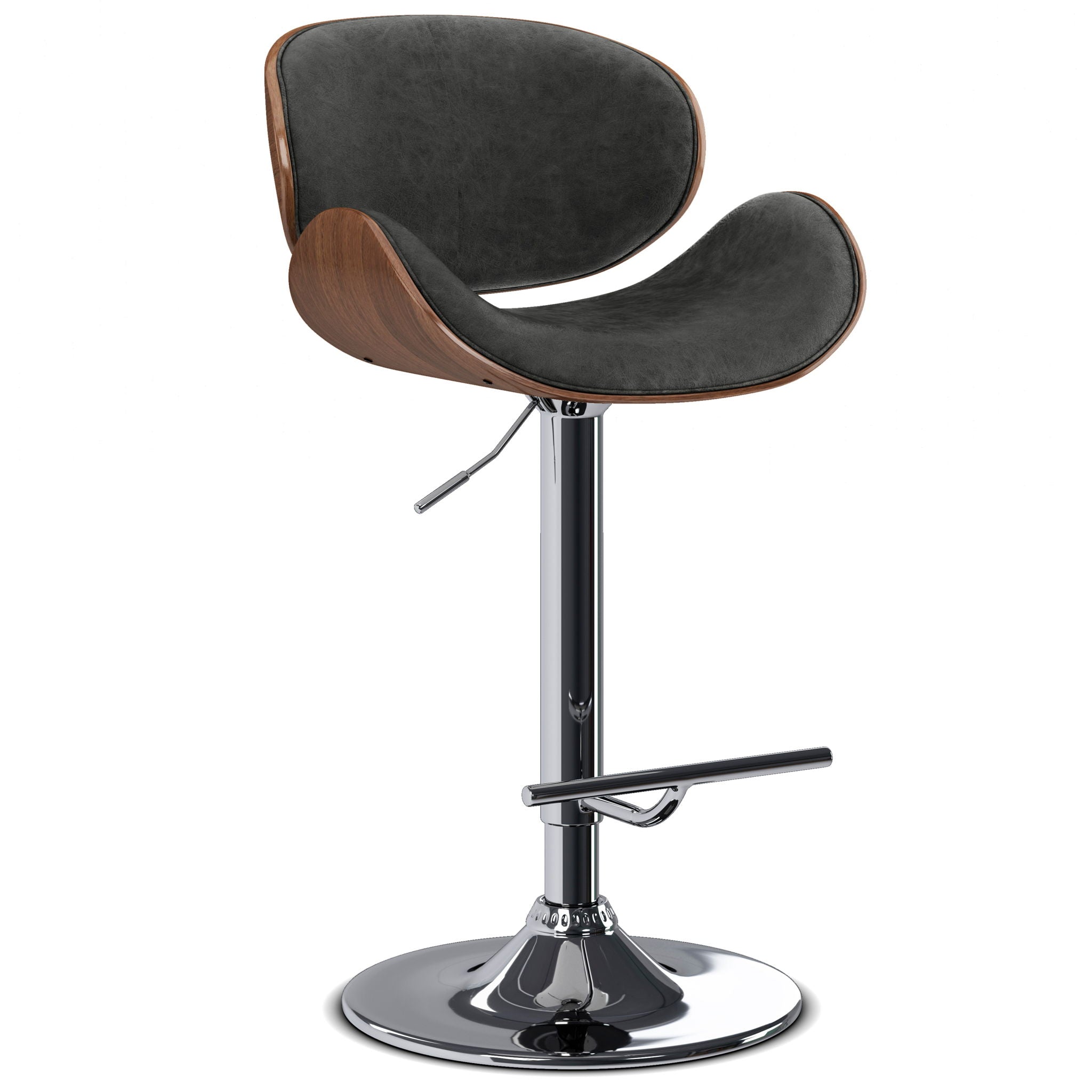 Marana - Multifunctional Handcrafted Bentwood Adjustable Swivel Bar Stool - Best Buy Furniture