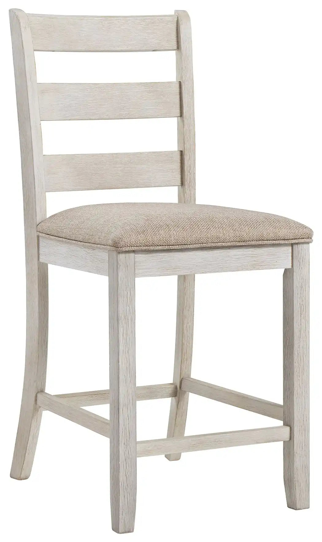 Skempton - Upholstered Barstool (Set of 2) - White - Best Buy Furniture