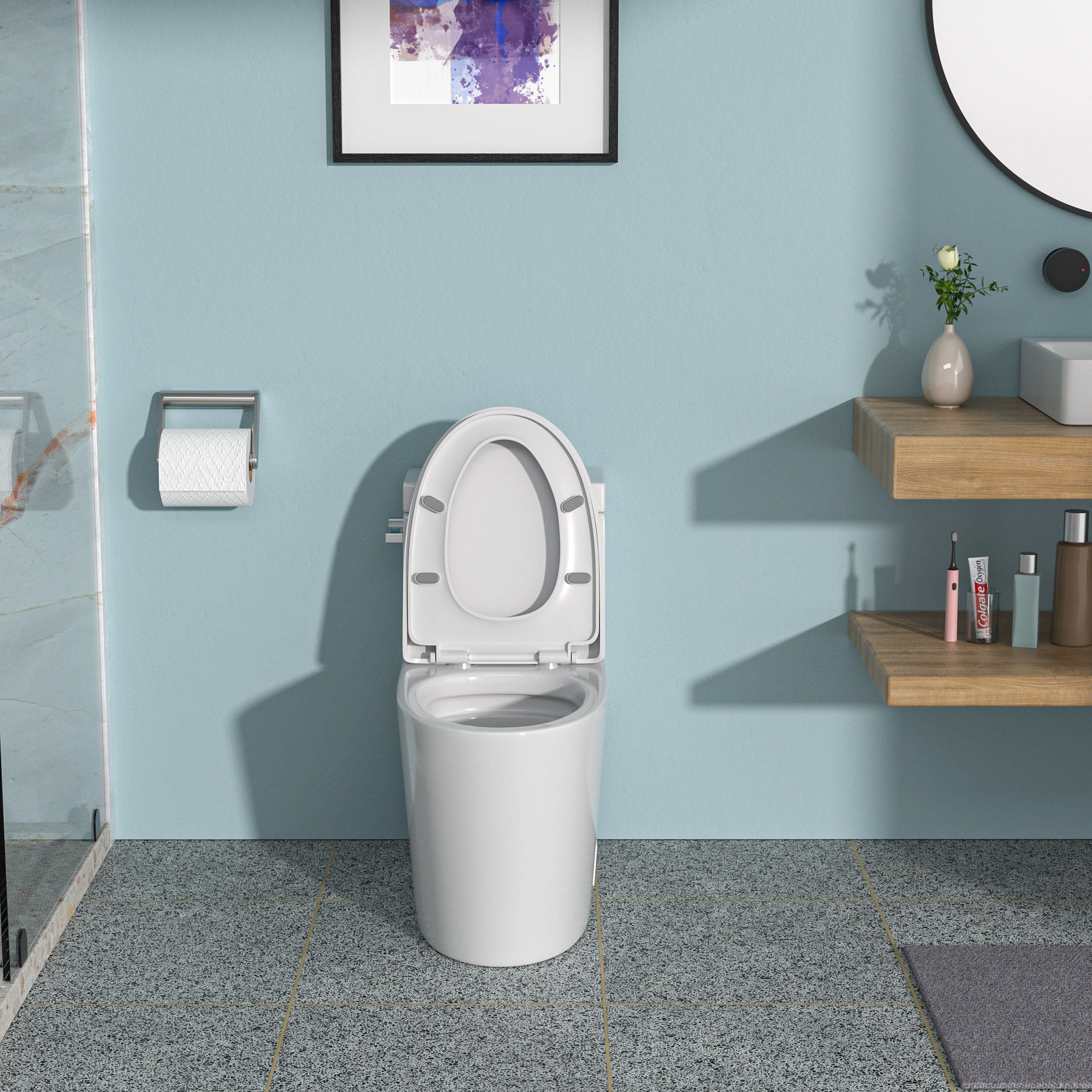 1 Piece Toilet And Soft Closing Seat - White - Best Buy Furniture