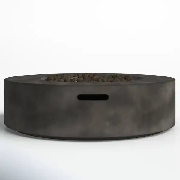12' H Fiber Reinforced Concrete Outdoor Fire Pit Table - Best Buy Furniture