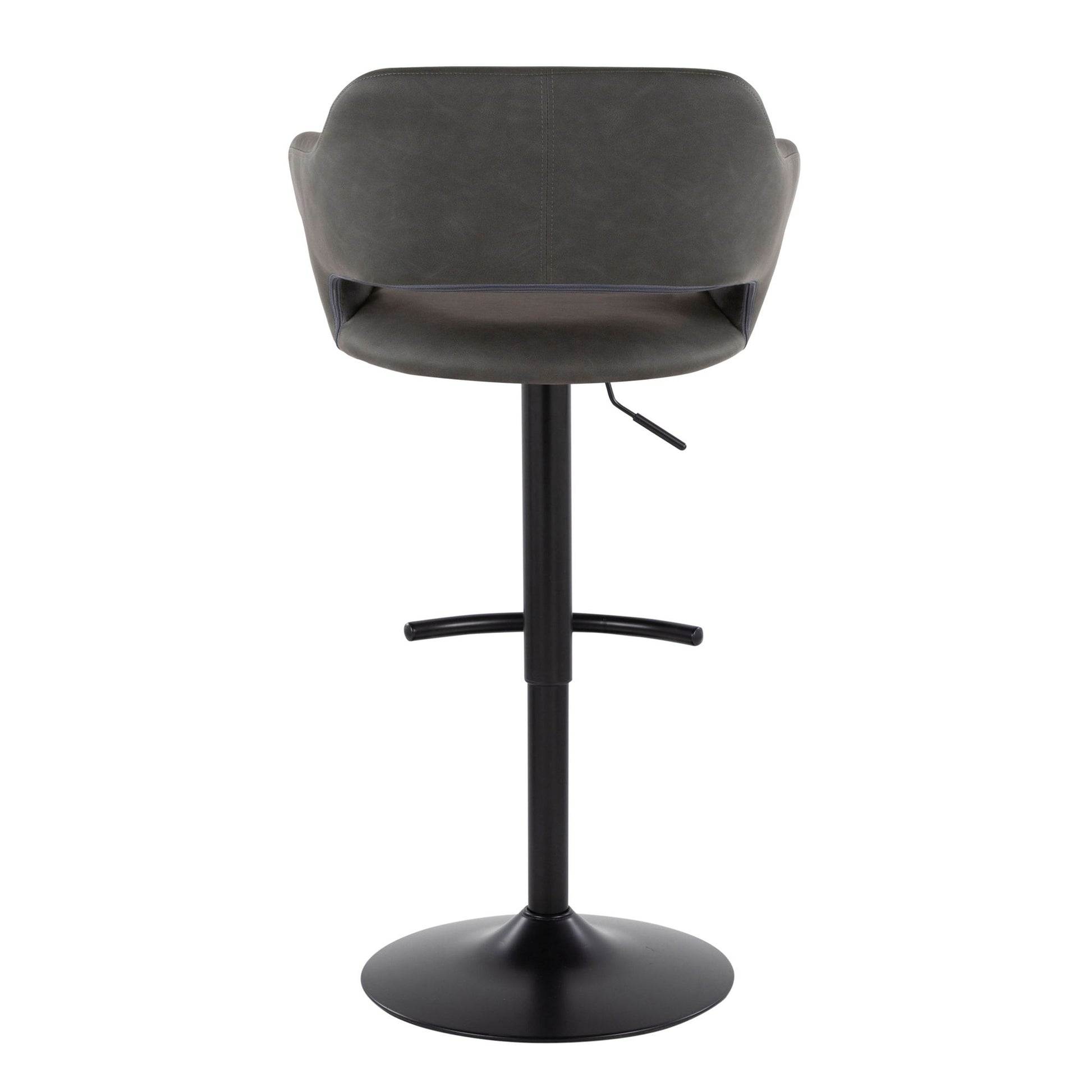 Margarite - Contemporary Adjustable Barstool With Swivel With Rounded T Footrest (Set of 2) - Best Buy Furniture