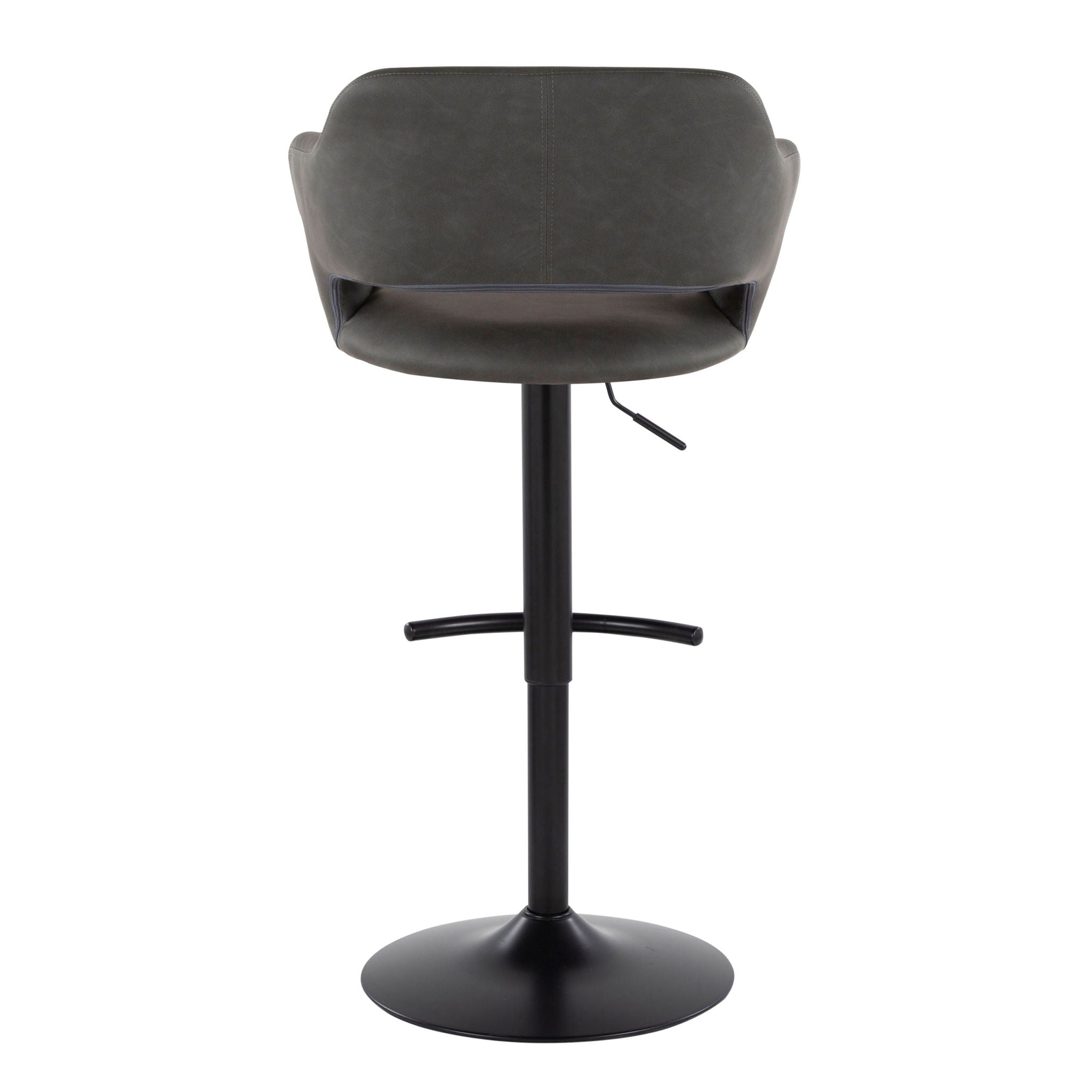 Margarite - Contemporary Adjustable Barstool With Swivel With Rounded T Footrest (Set of 2) - Best Buy Furniture