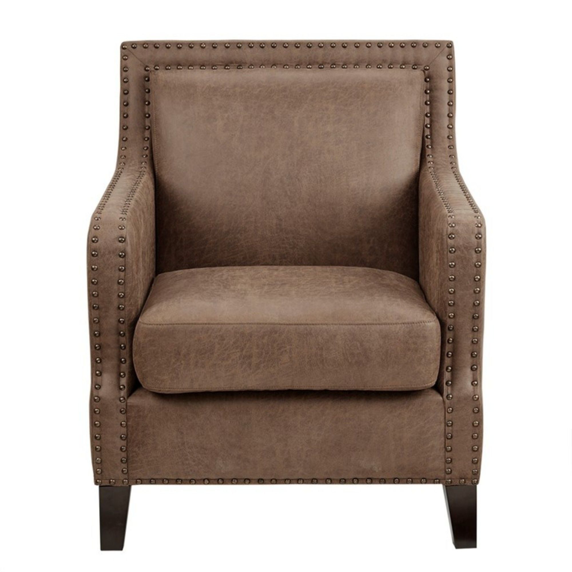 Shasta - Accent Chair With And Nail Buttons - Brown - Best Buy Furniture