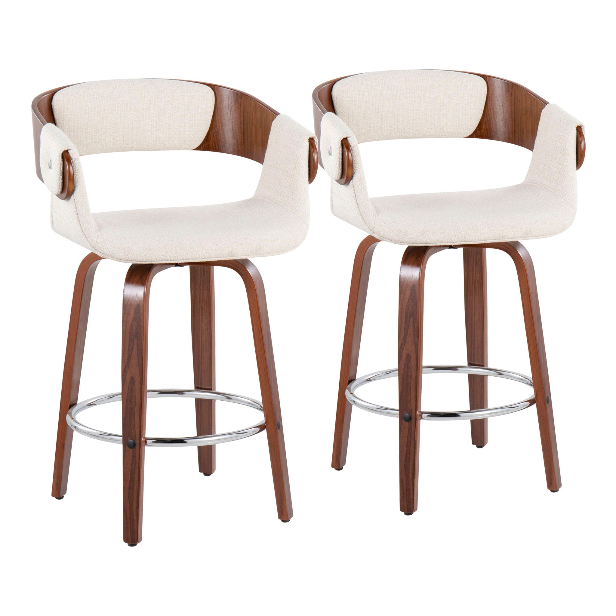 Elisa - Mid Century Modern Counter Stool (Set of 2) - Best Buy Furniture