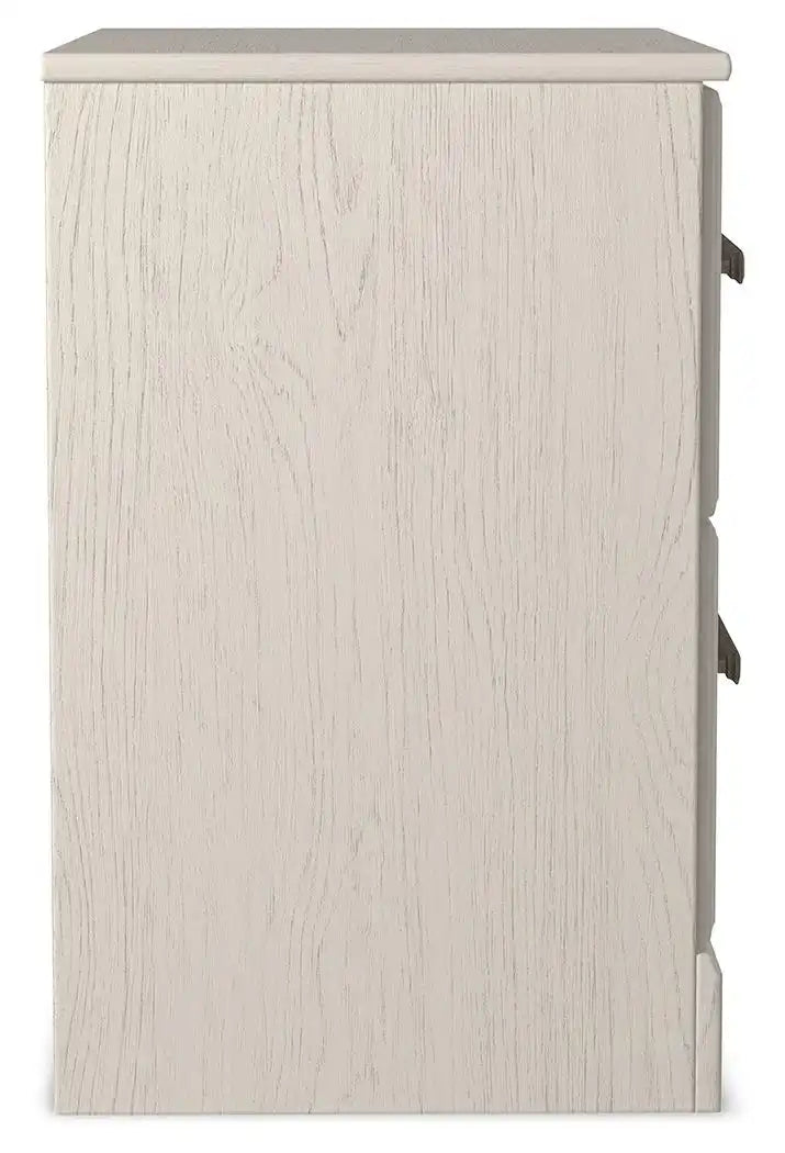 Stelsie - Two Drawer Night Stand - White - Best Buy Furniture