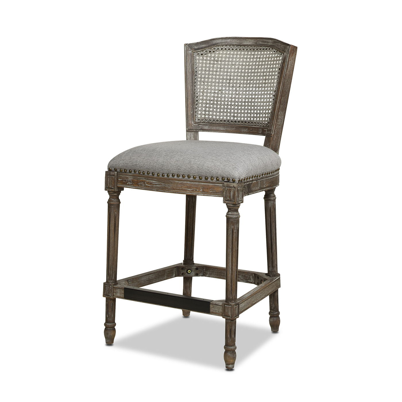 Triomphe - Rattan Wicker High Back Armless Counter Bar Stool - Best Buy Furniture