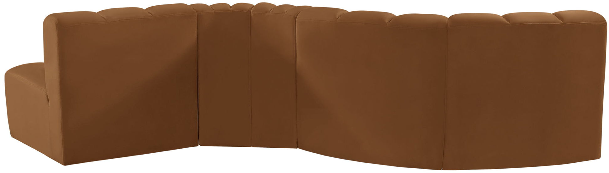 Arc - Velvet 5 Piece Modular Sofa - Saddle - Best Buy Furniture